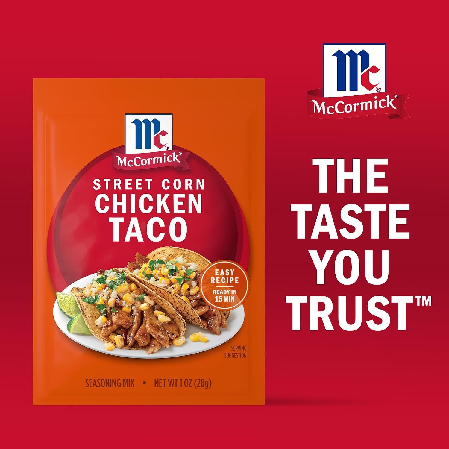 image:imageMcCormick Mexican Style Street Corn Taco Seasoning Mix 1 oz Pack of 12