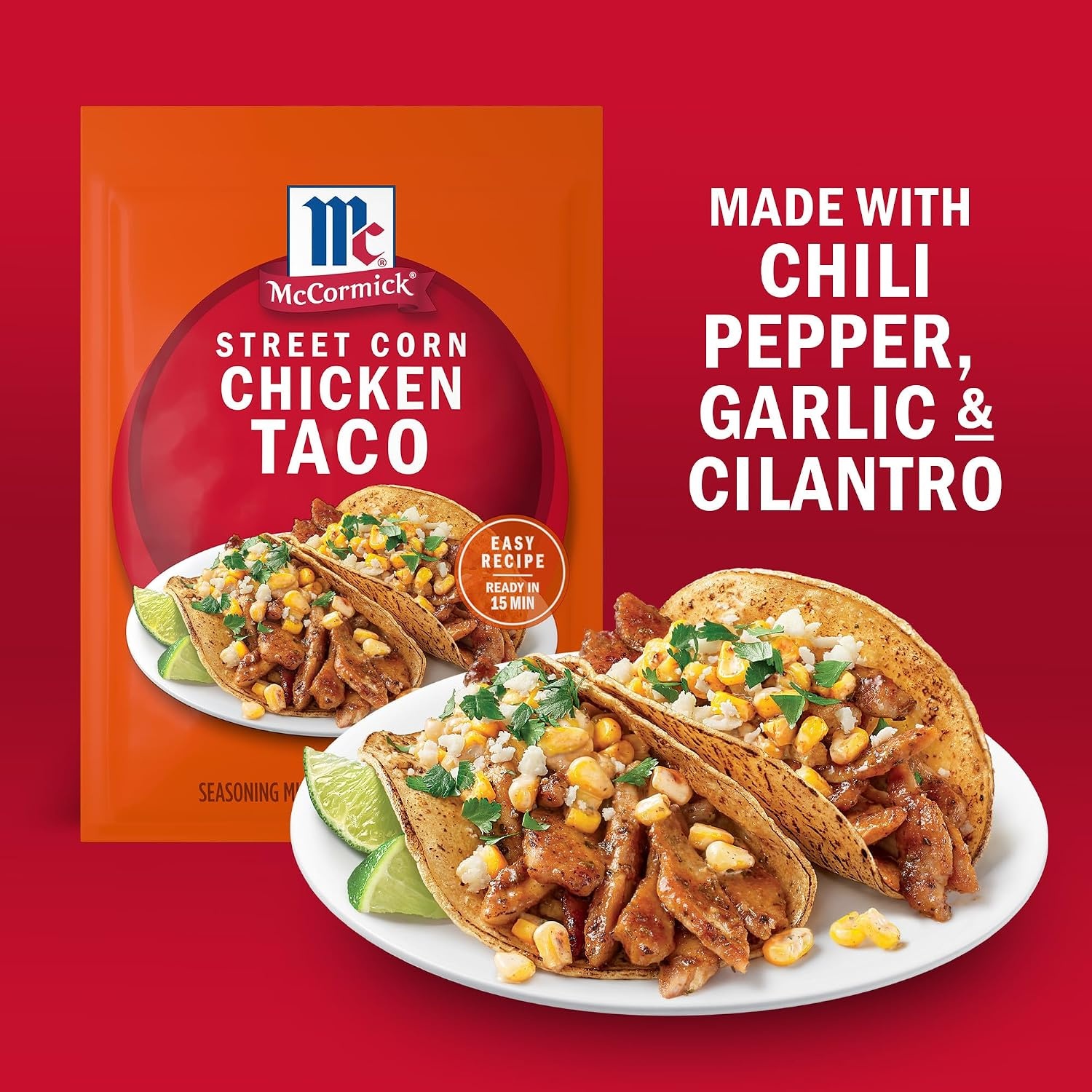 image:imageMcCormick Mexican Style Street Corn Taco Seasoning Mix 1 oz Pack of 12
