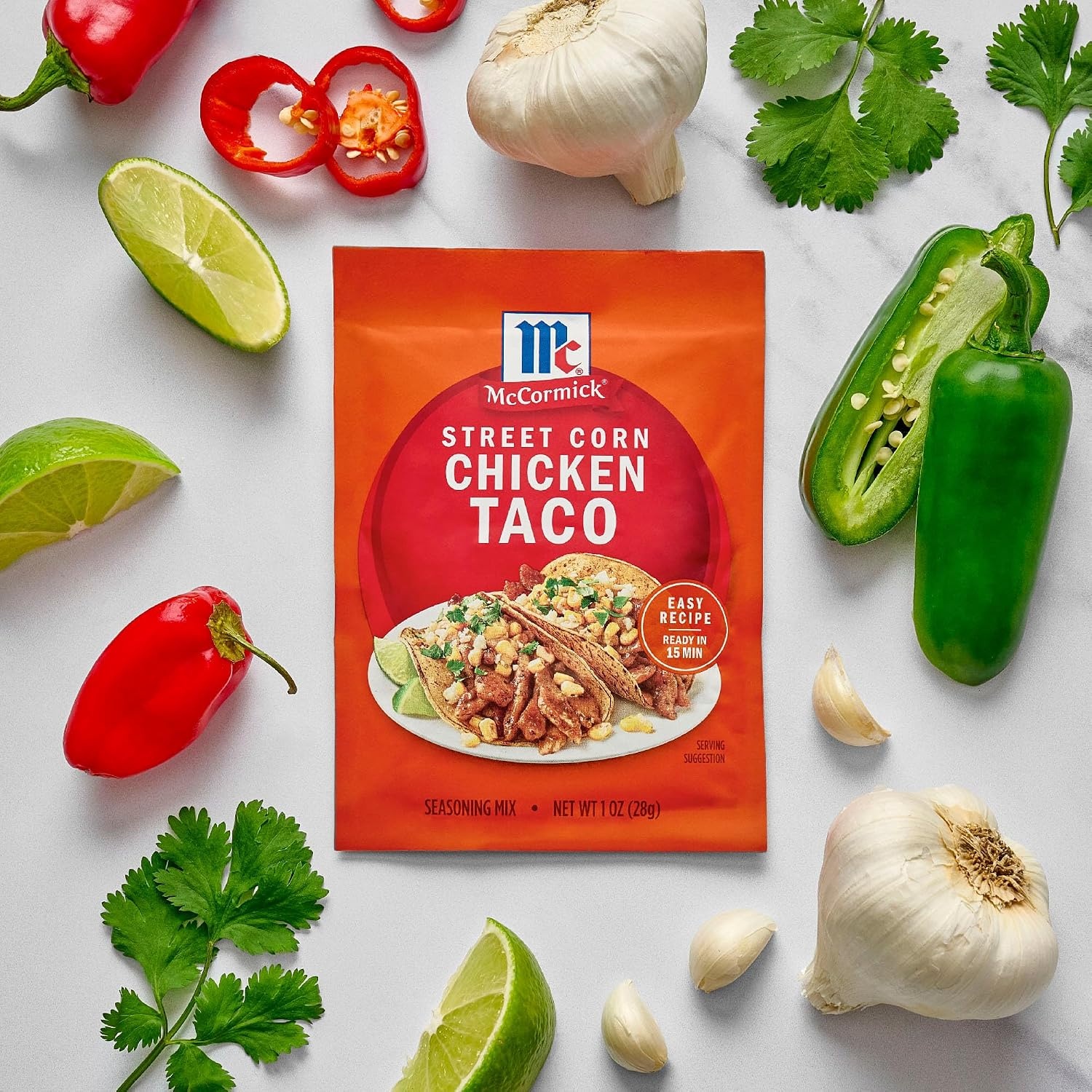 image:imageMcCormick Mexican Style Street Corn Taco Seasoning Mix 1 oz Pack of 12