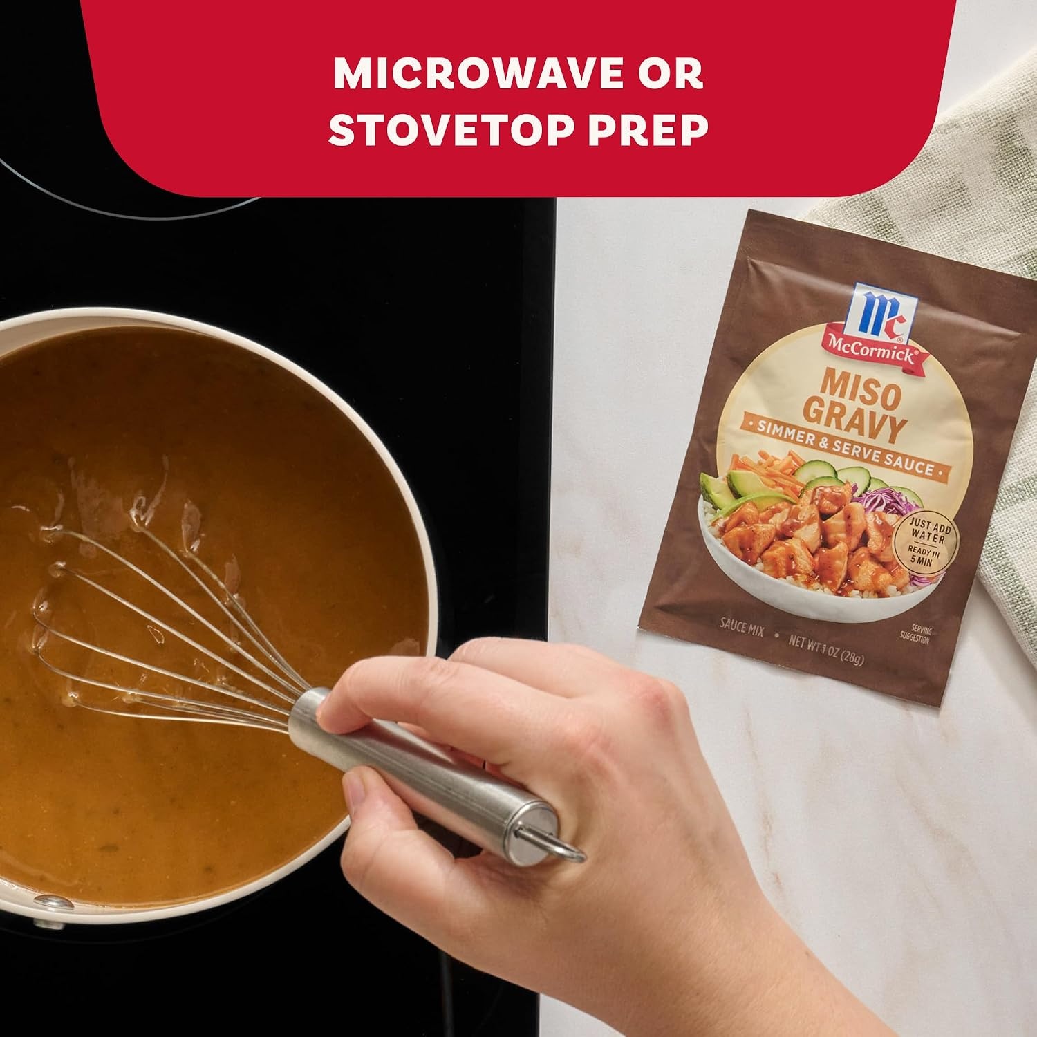 image:imageMcCormick Miso Gravy Simmer amp Serve Sauce Mix 1 oz Pack of 12