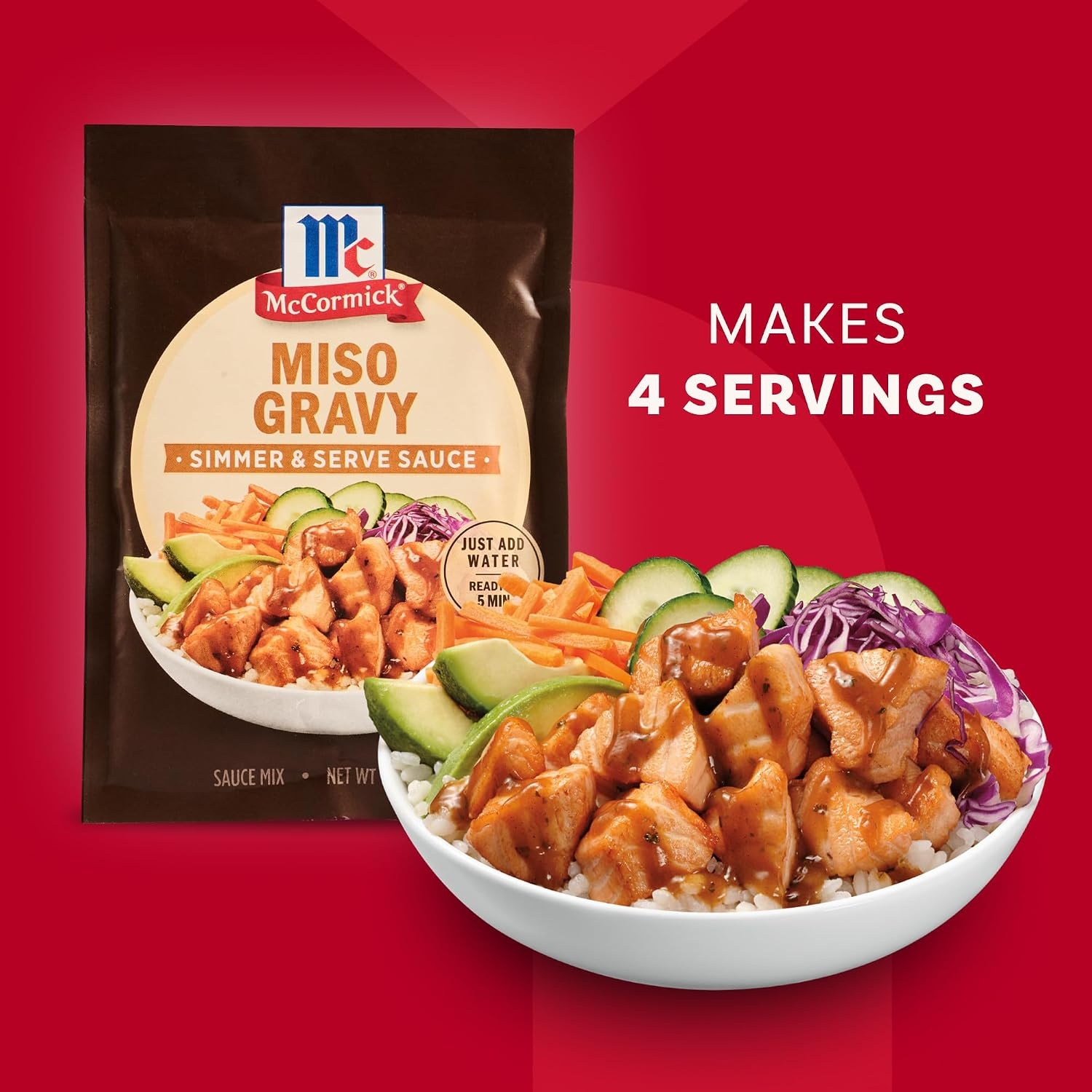 image:imageMcCormick Miso Gravy Simmer amp Serve Sauce Mix 1 oz Pack of 12