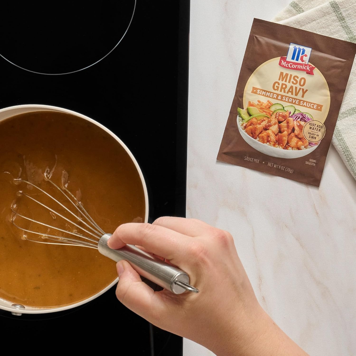 image:imageMcCormick Miso Gravy Simmer amp Serve Sauce Mix A Savory UmamiRich Sauce Serve Over Chicken Pork Seafood Vegetables or Rice Ready in 5 Minutes 1 oz