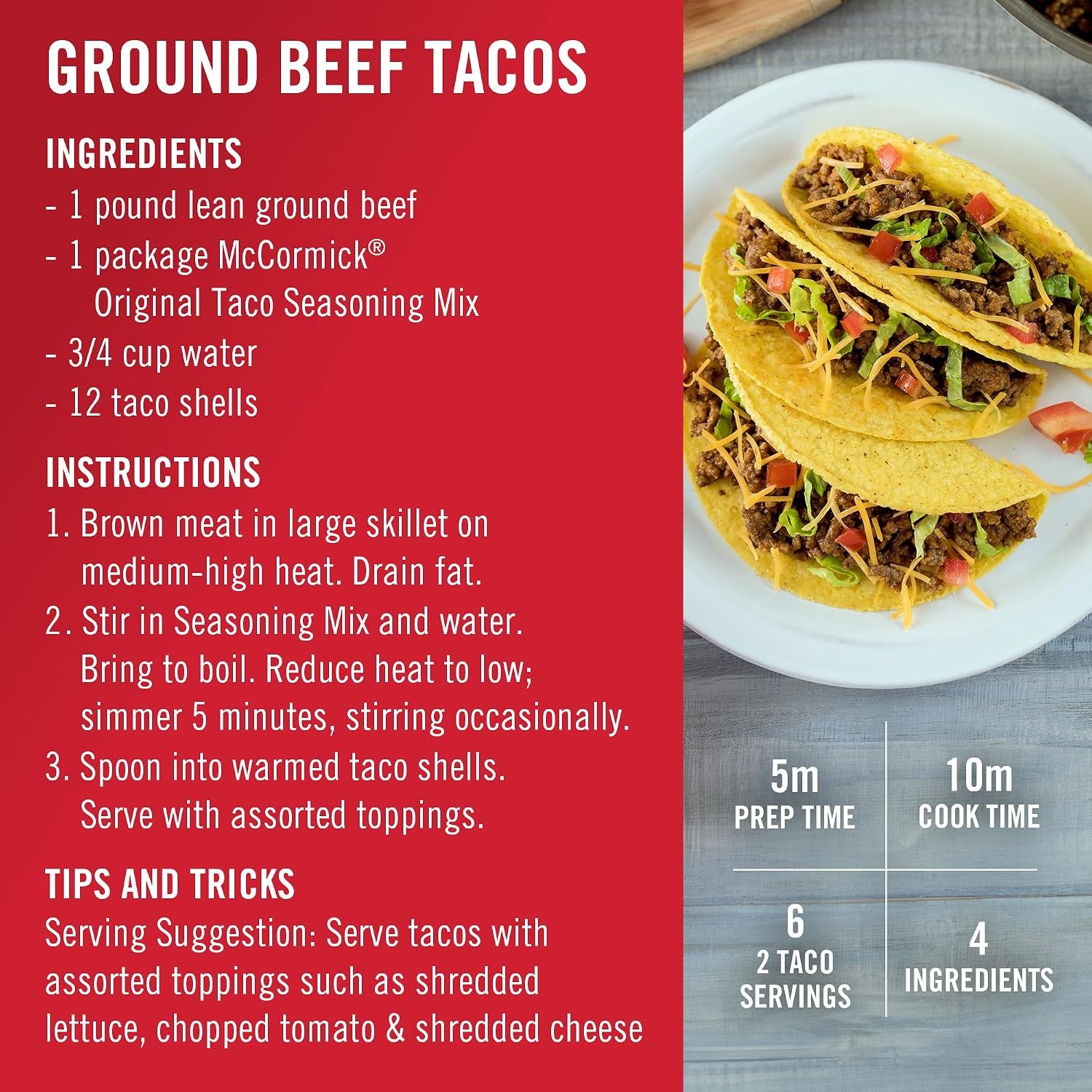 image:imageMcCormick Original Taco Seasoning Mix 1 oz1 Ounce Pack of 3