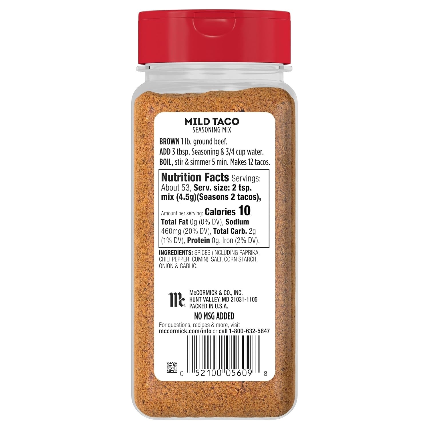 image:imageMcCormick Original Taco Seasoning Mix 6 lb Six Pound Container of Taco Seasoning Mix Best for Seasoning Ground Beef Turkey Chicken Burgers Tacos Rice and Vegetables85 Ounce Pack of 1