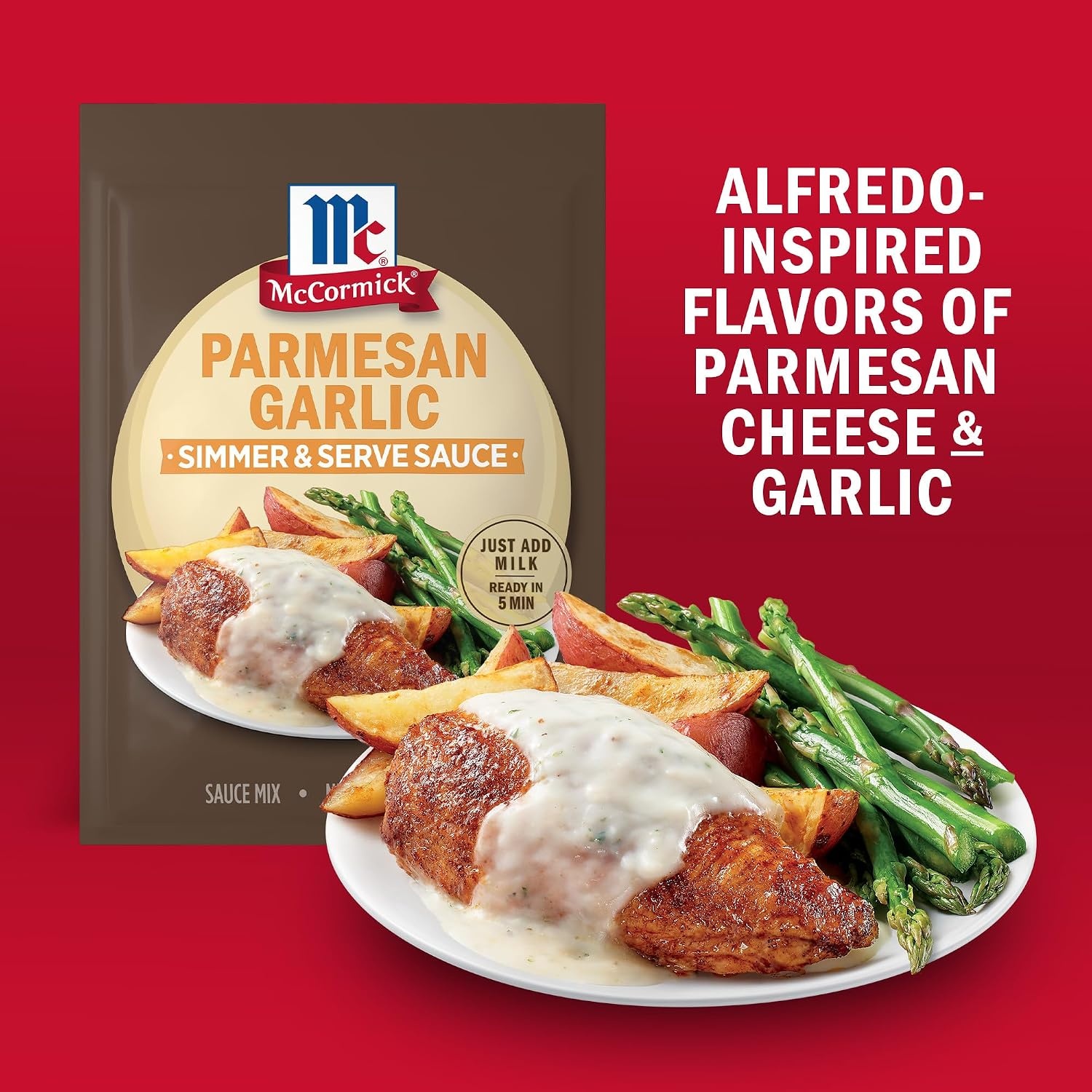 image:imageMcCormick Parmesan Garlic Simmer amp Serve Sauce Mix 087 oz