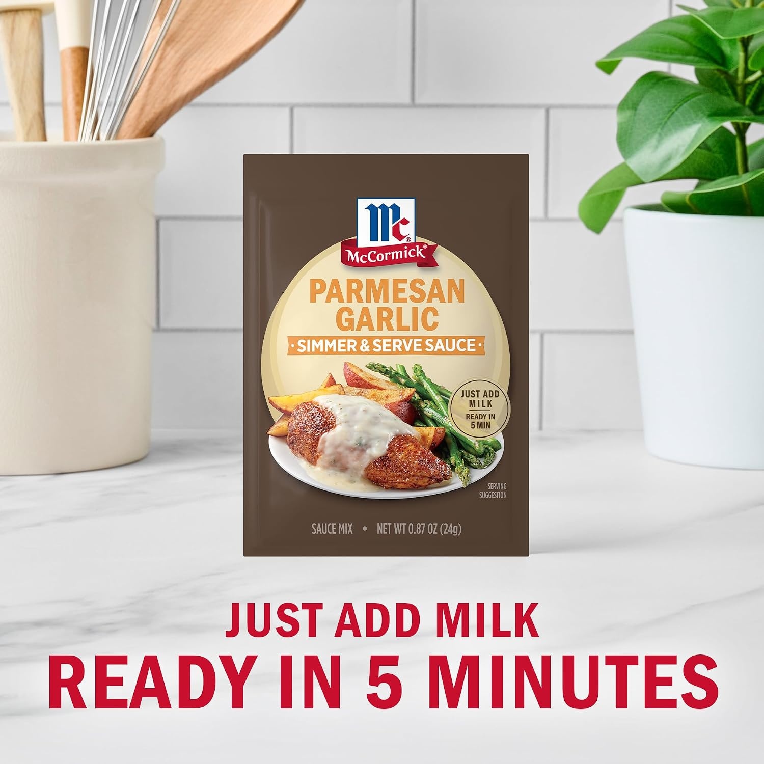 image:imageMcCormick Parmesan Garlic Simmer amp Serve Sauce Mix 087 oz