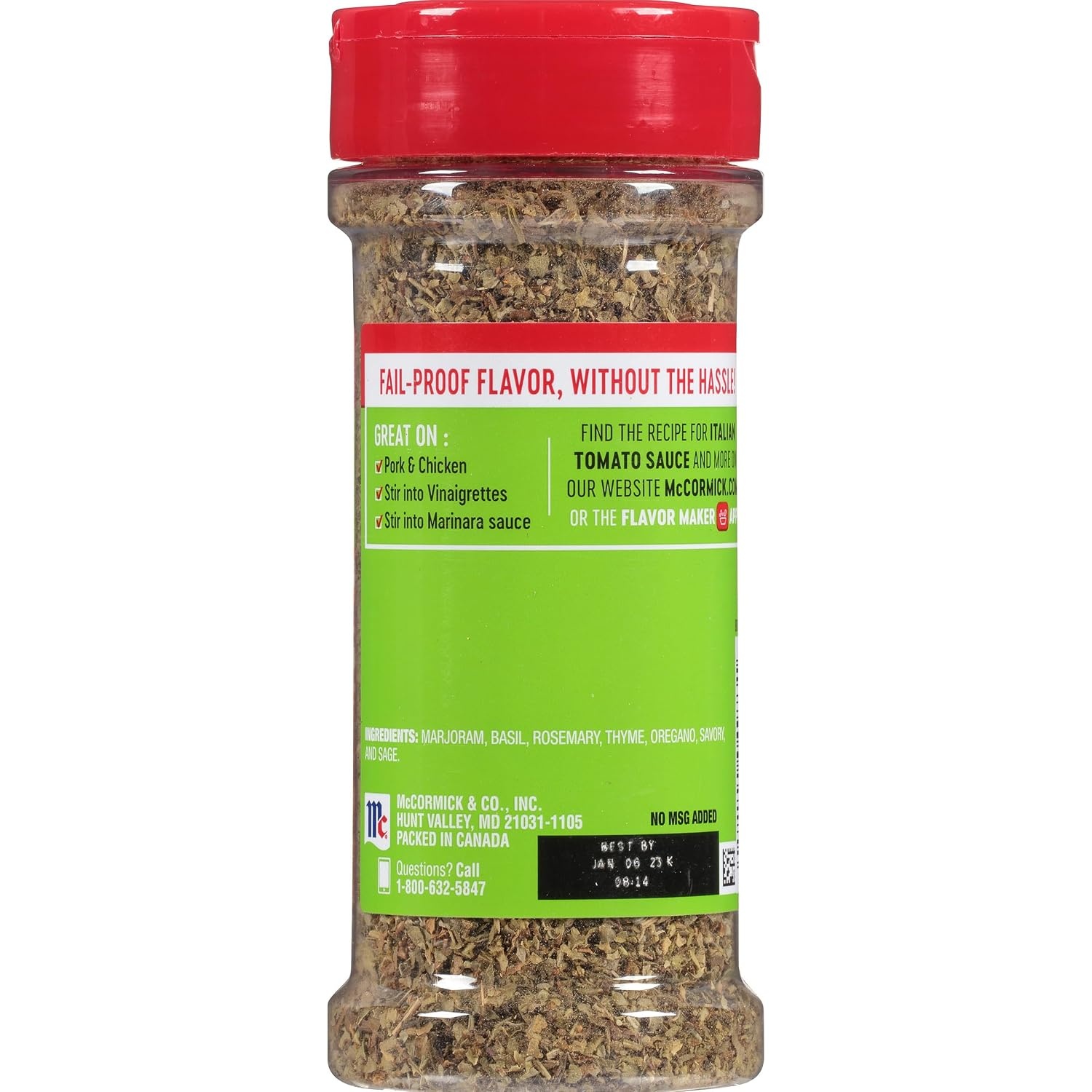 image:imageMcCormick Perfect Pinch Italian Seasoning 131 oz Pack of 6131 Ounce Pack of 1