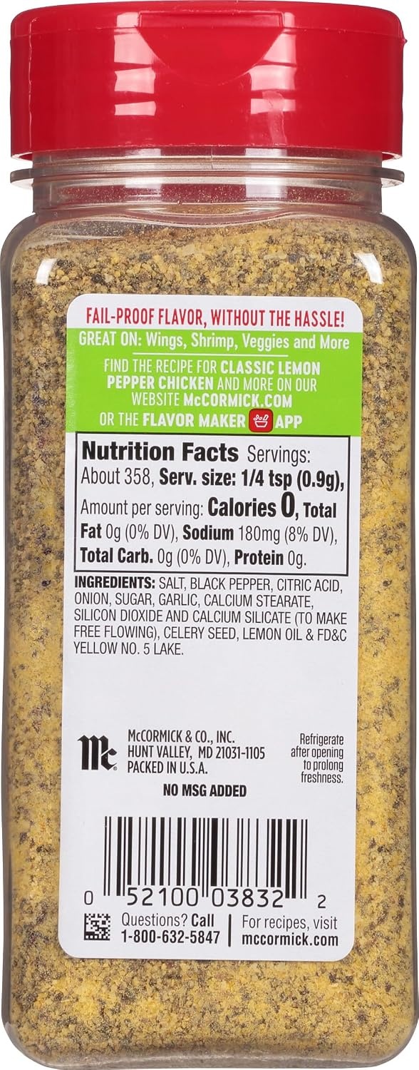 image:imageMcCormick Perfect Pinch Lemon Pepper Seasoning 1137 oz1137 Ounce Pack of 1