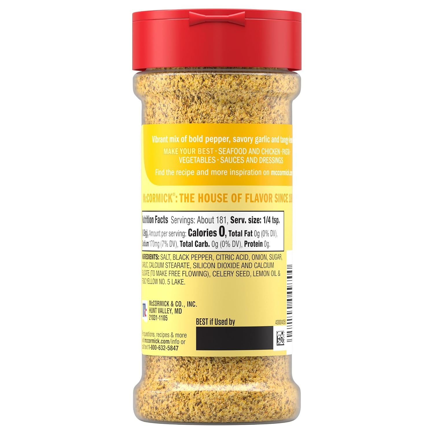 image:imageMcCormick Perfect Pinch Lemon Pepper Seasoning 1137 oz575 Ounce Pack of 6