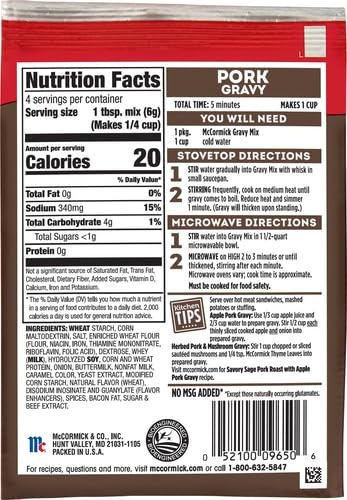 image:imageMcCormick Pork Gravy Mix 087 oz Pack of 12Pork Gravy Mix