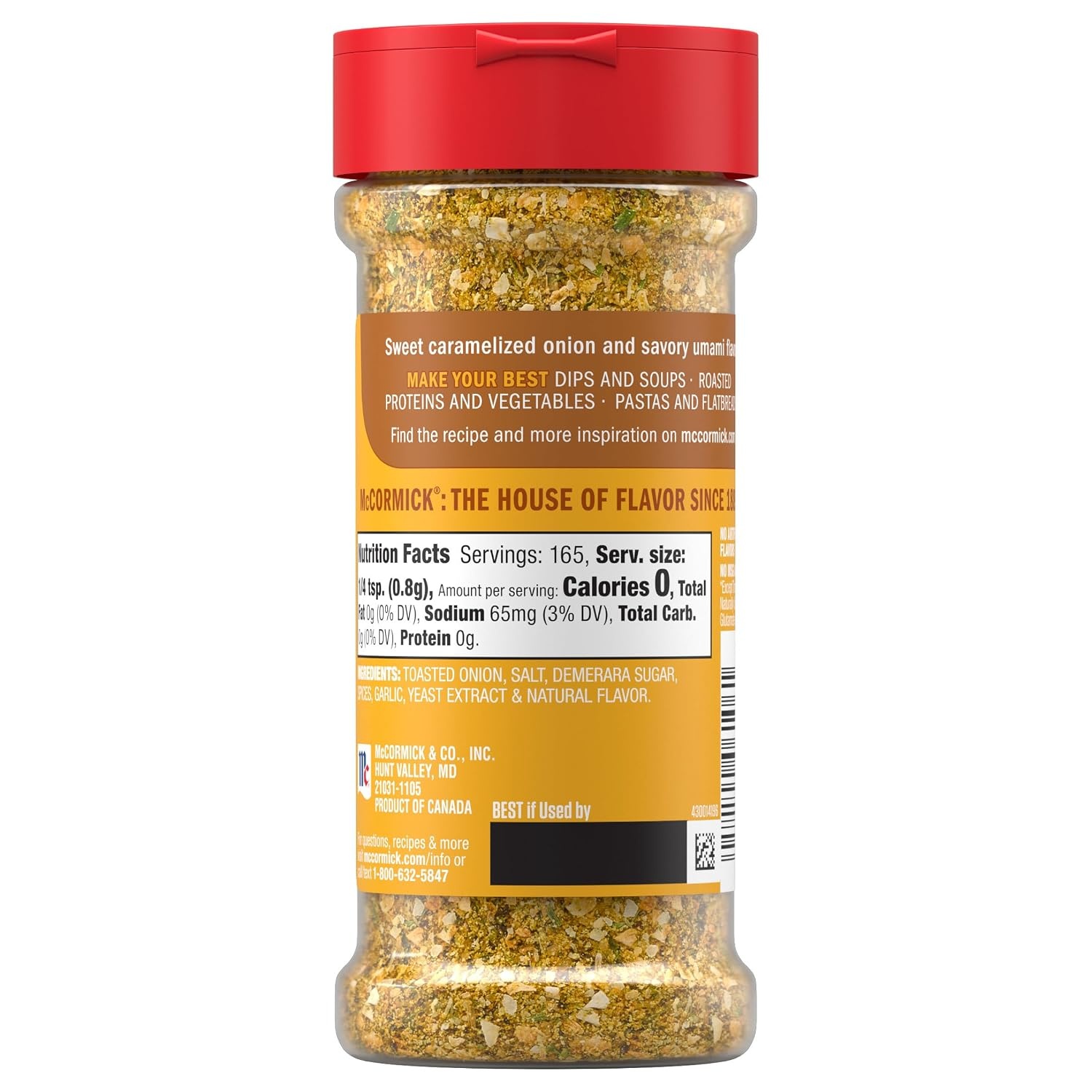 image:imageMcCormick Seasoning Caramelized Onion Signature Seasonings No Artificial Flavors No MSG Added Sweet Caramelized Onion amp Savory Umami Flavor Shake On 466 oz466 Ounce Pack of 1