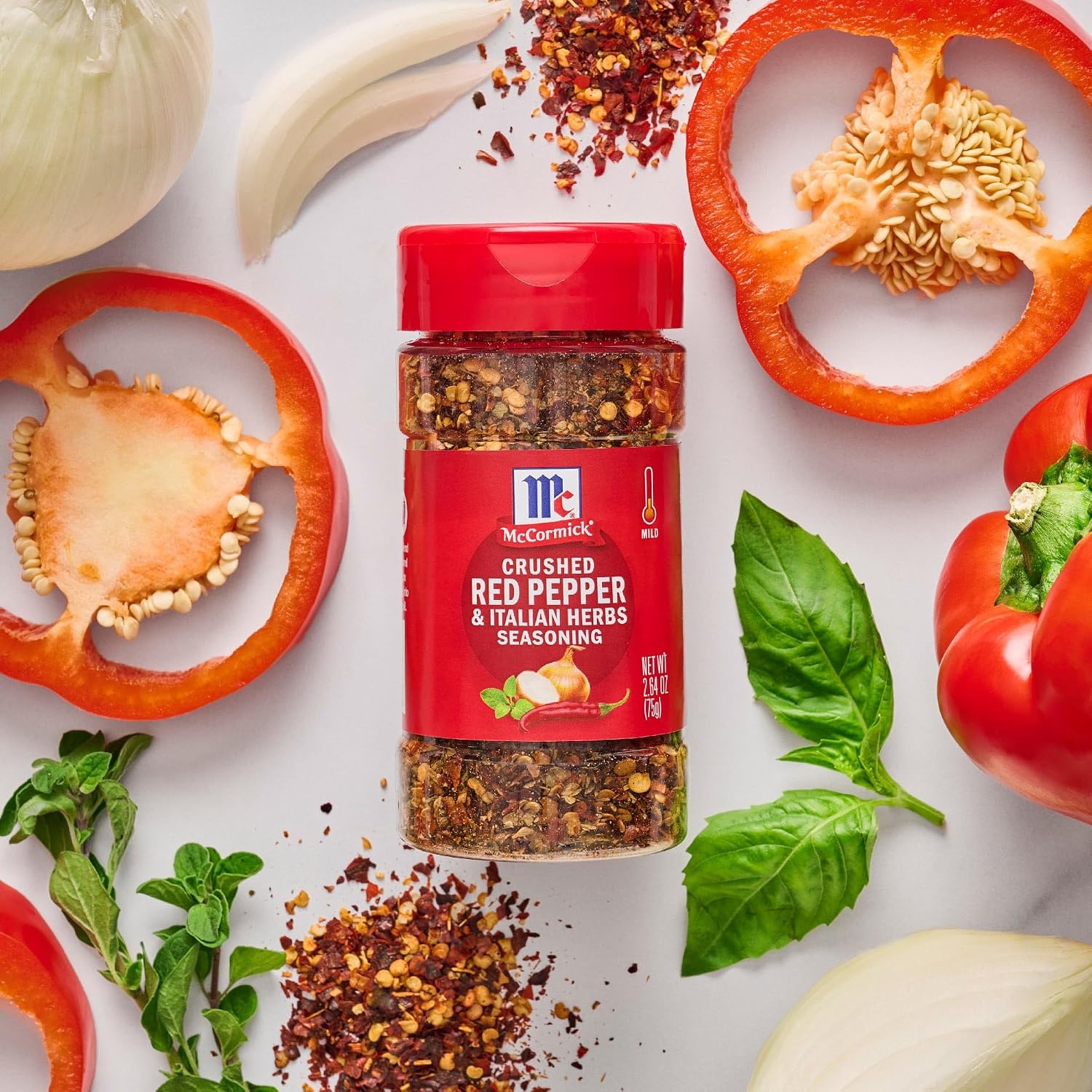 image:imageMcCormick Seasoning Crushed Red Pepper amp Italian Herbs Robust Italian Seasoning for Garlic Bread Pasta Dip and More 264 oz