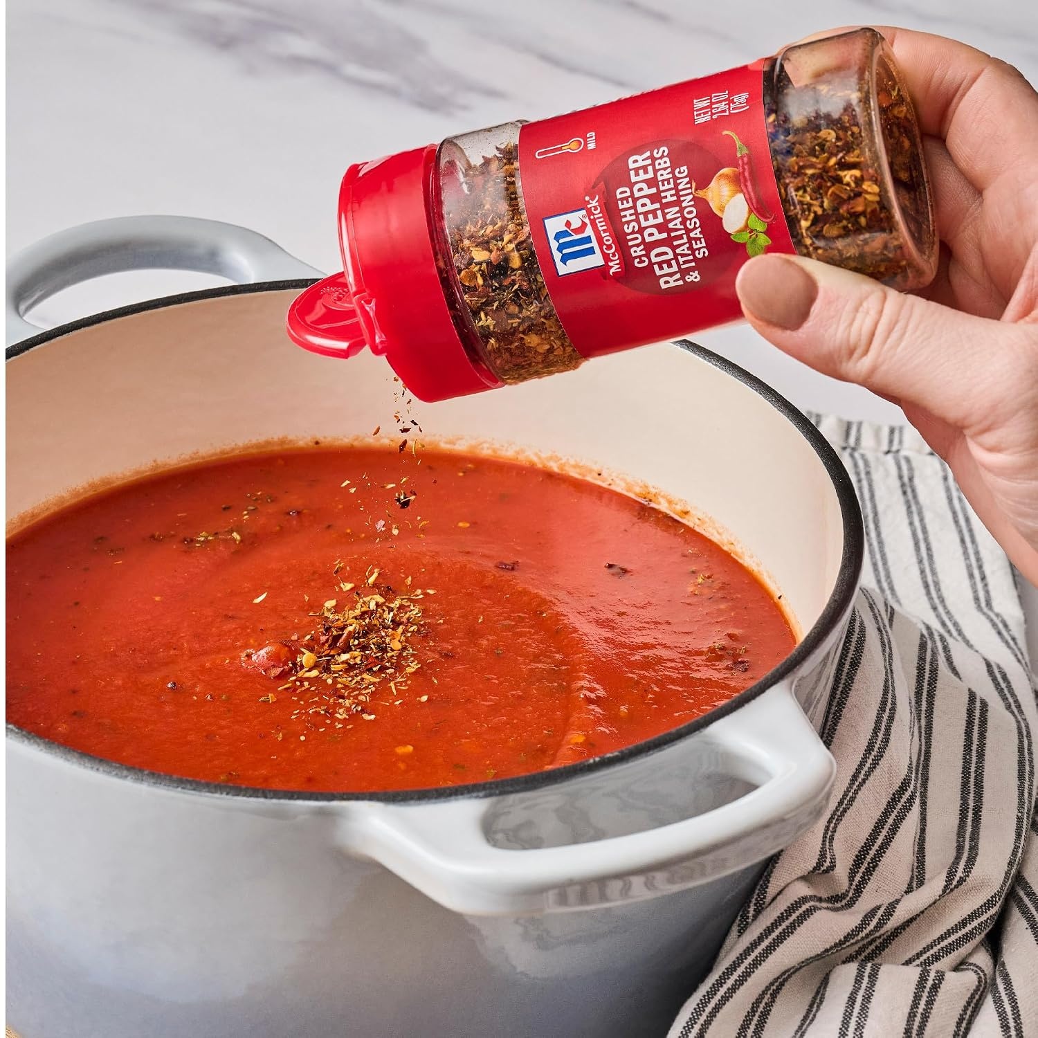 image:imageMcCormick Seasoning Crushed Red Pepper amp Italian Herbs Robust Italian Seasoning for Garlic Bread Pasta Dip and More 264 oz