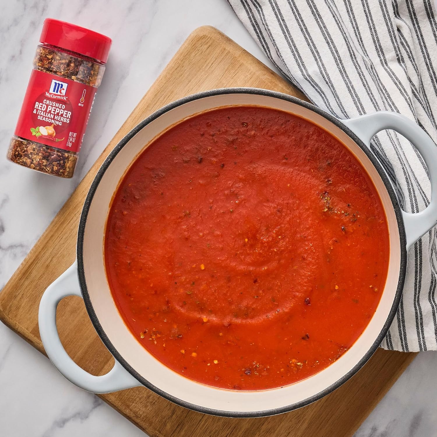 image:imageMcCormick Seasoning Crushed Red Pepper amp Italian Herbs Robust Italian Seasoning for Garlic Bread Pasta Dip and More 264 oz