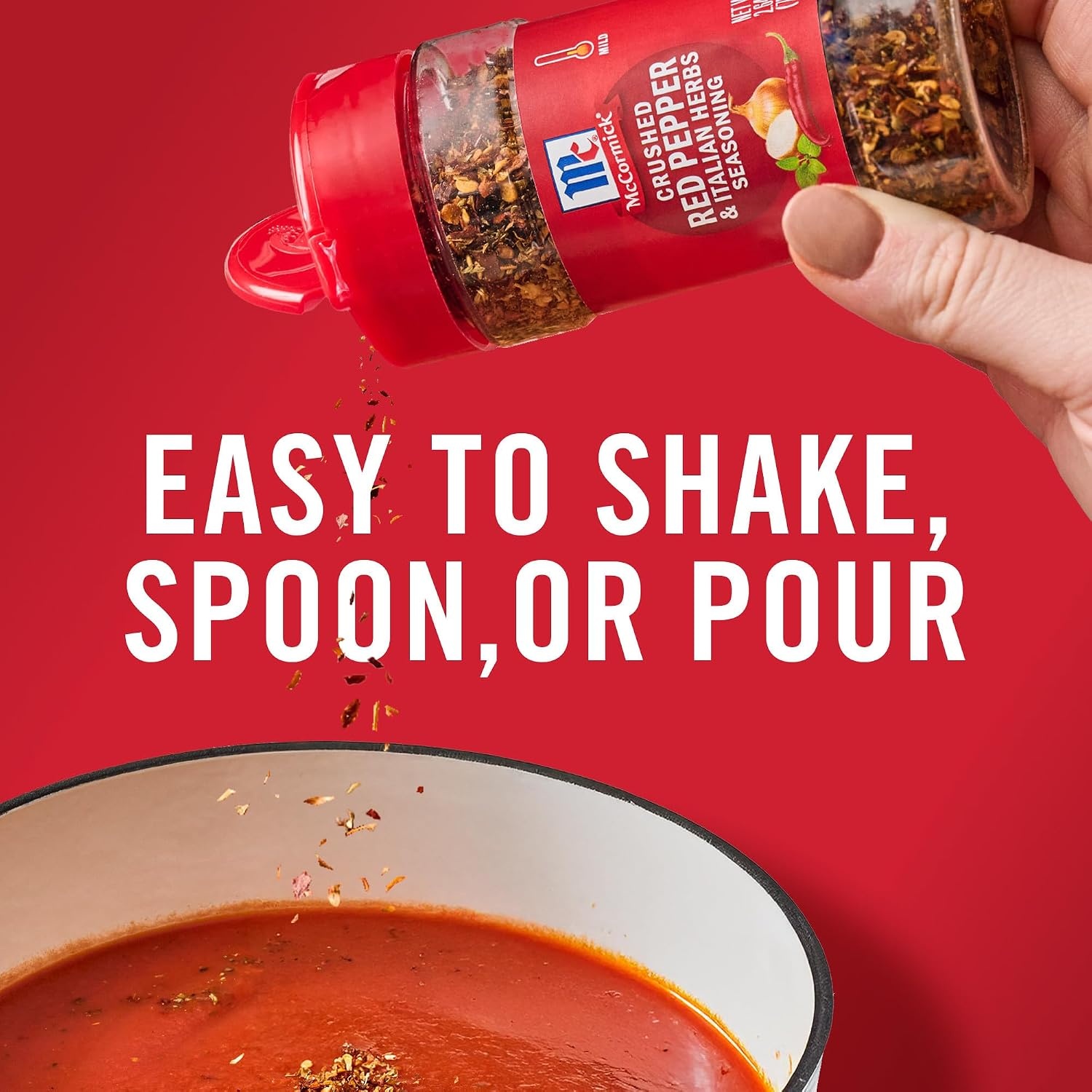 image:imageMcCormick Seasoning Crushed Red Pepper amp Italian Herbs Robust Italian Seasoning for Garlic Bread Pasta Dip and More 264 oz