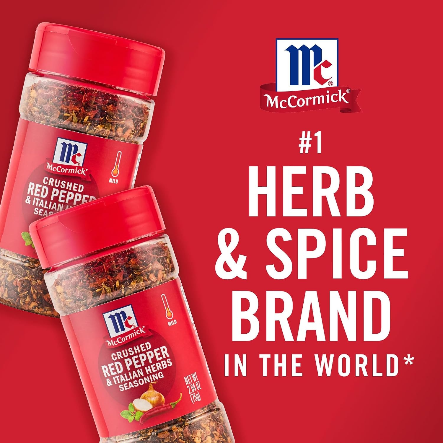 image:imageMcCormick Seasoning Crushed Red Pepper amp Italian Herbs Robust Italian Seasoning for Garlic Bread Pasta Dip and More 264 oz