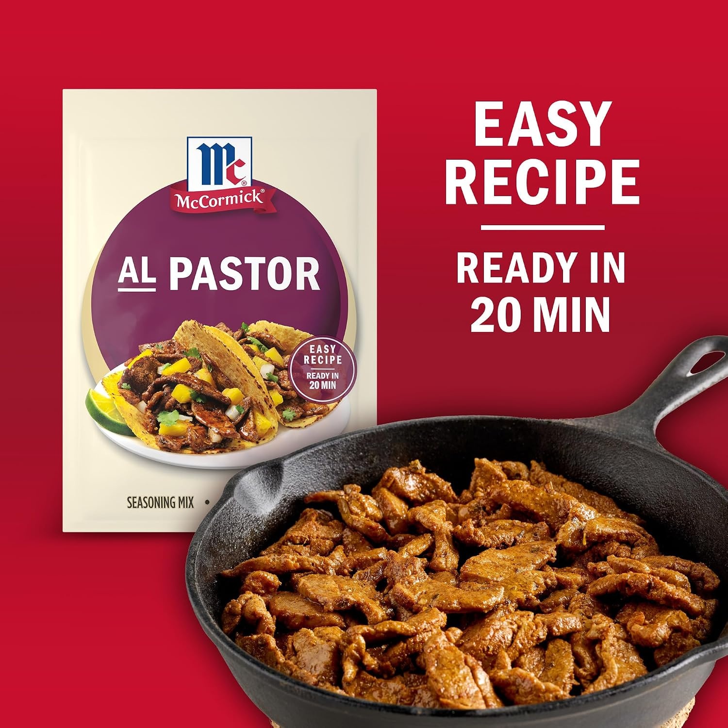 image:imageMcCormick Seasoning Mix Al Pastor Smoky Tangy amp Savory Al Pastor for Tacos Rice Bowls amp Burritos Ready to Serve In 20 Minutes 075 oz