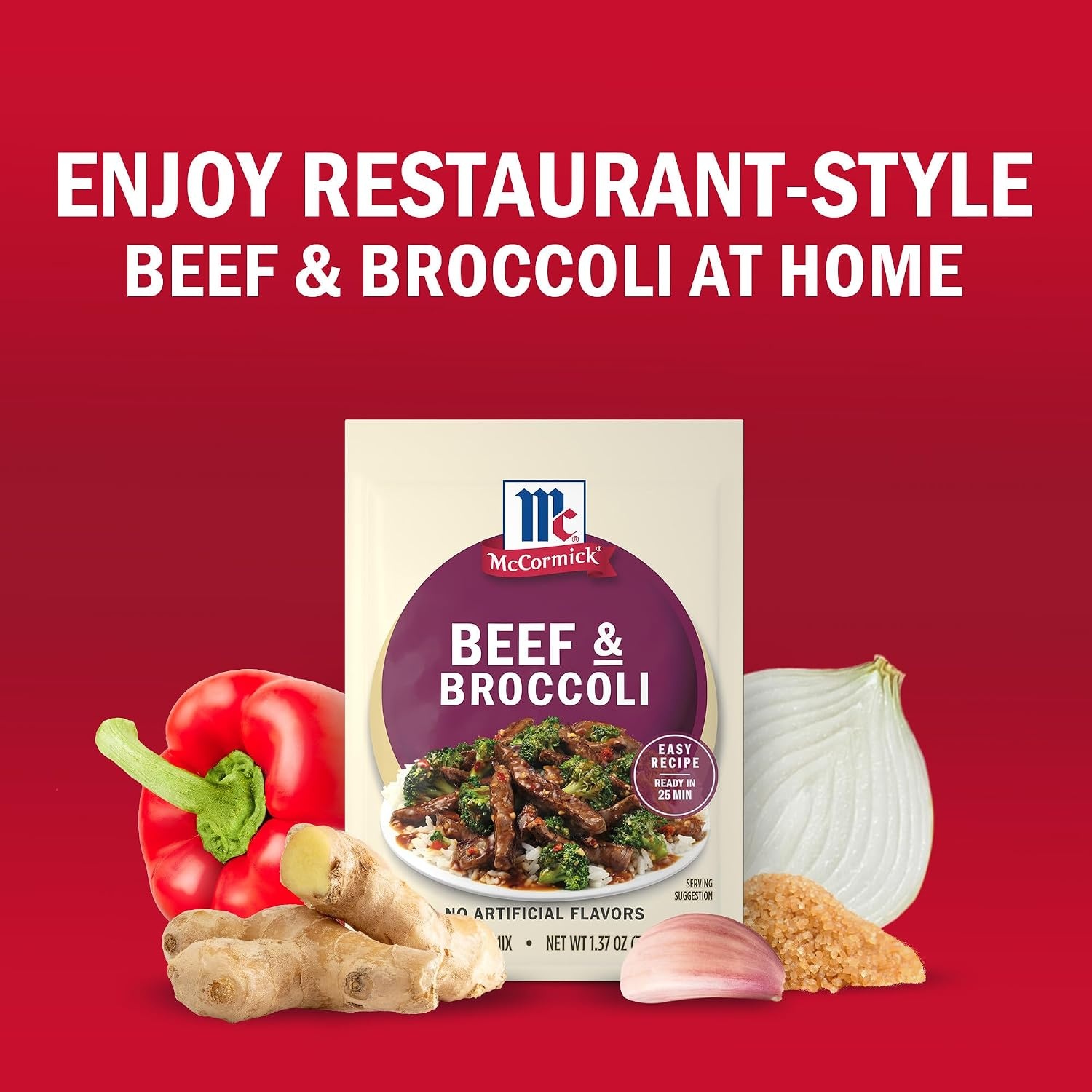 image:imageMcCormick Seasoning Mix Beef amp Broccoli No Artificial Flavors For RestaurantStyle Beef amp Broccoli in Just 25 Minutes 137 oz