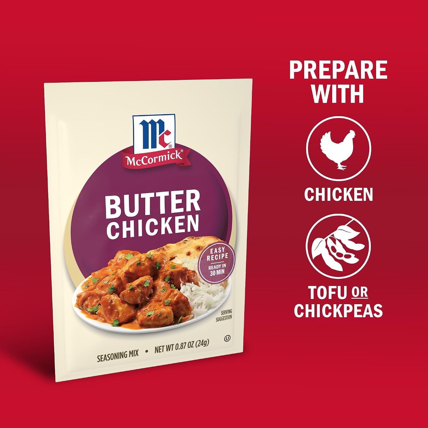 image:imageMcCormick Seasoning Mix Butter Chicken For Aromatic Indian Butter Chicken Thats Ready in 30 Minutes 087 oz