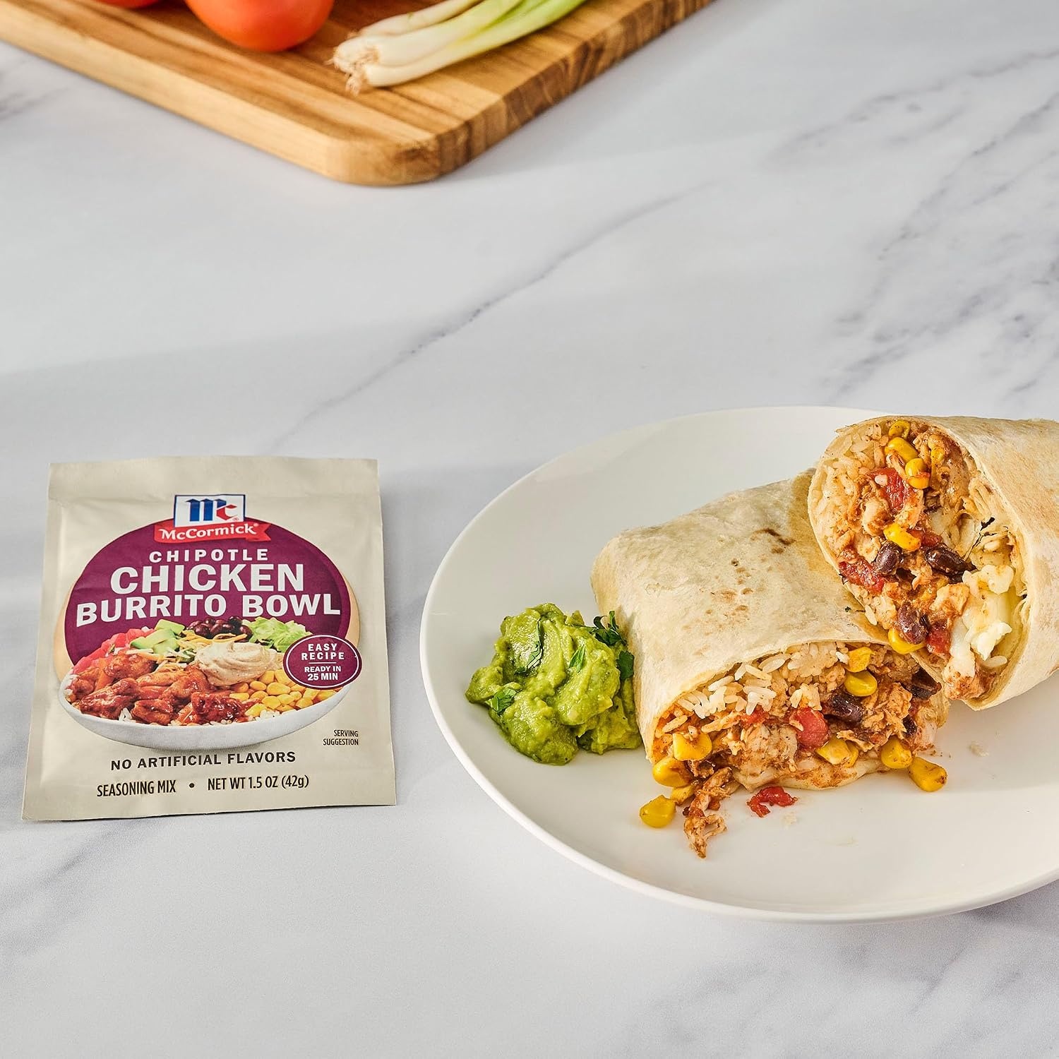 image:imageMcCormick Seasoning Mix Chipotle Chicken Burrito Bowl Zesty No Artificial Flavors Use with Chicken Steak Pork Shrimp Black Beans Vegetables Rice and More 15 oz