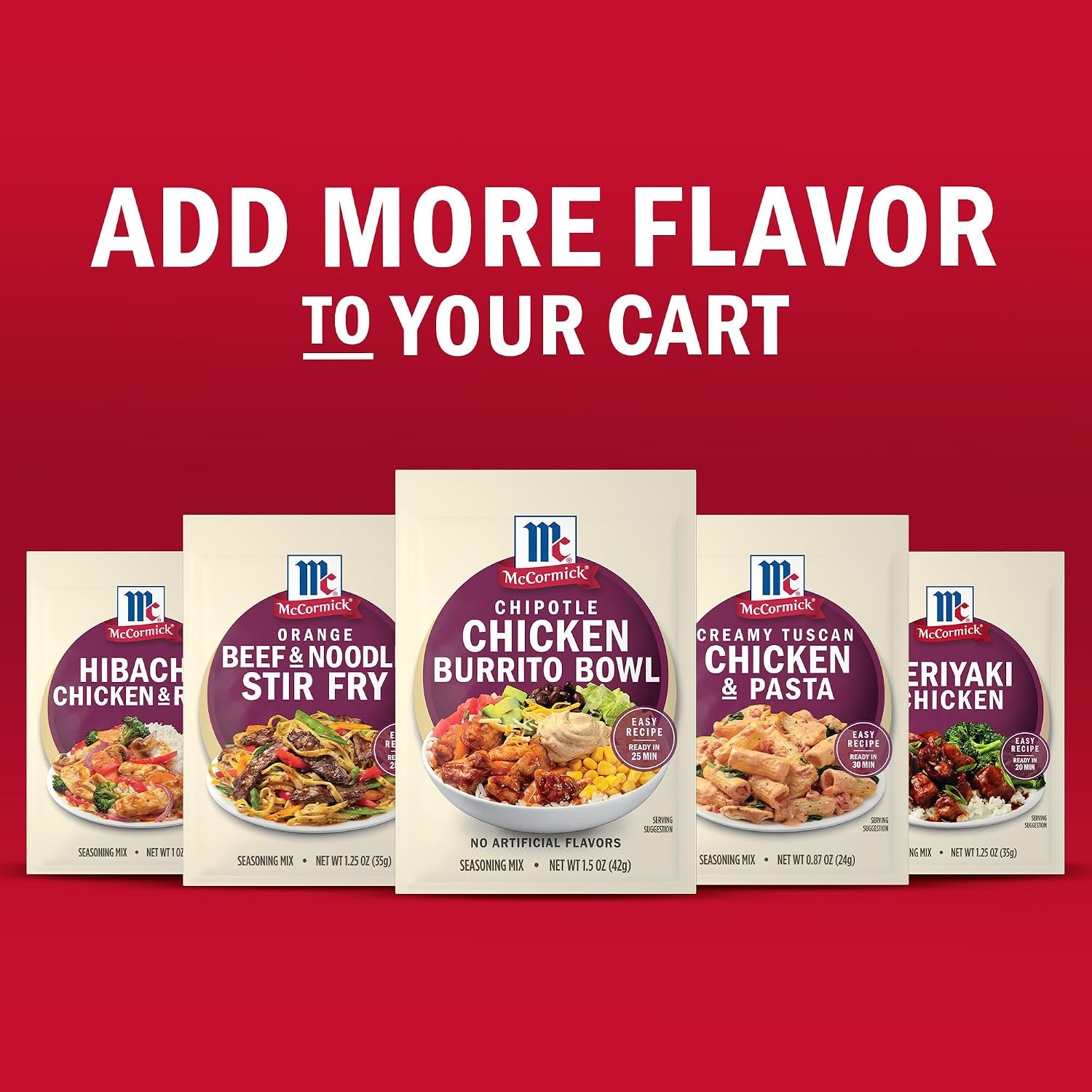 image:imageMcCormick Seasoning Mix Chipotle Chicken Burrito Bowl Zesty No Artificial Flavors Use with Chicken Steak Pork Shrimp Black Beans Vegetables Rice and More 15 oz