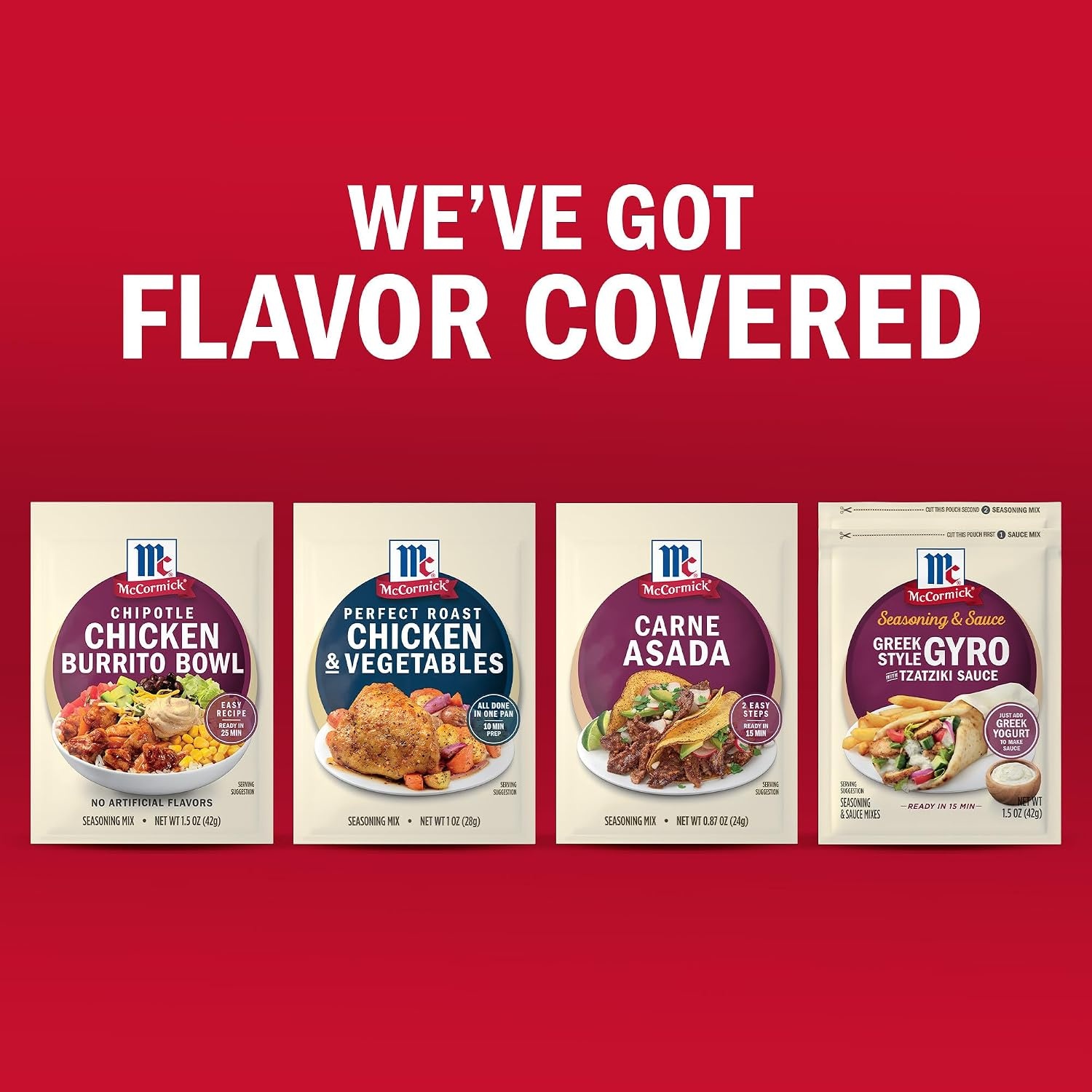 image:imageMcCormick Seasoning Mix Chipotle Chicken Burrito Bowl Zesty No Artificial Flavors Use with Chicken Steak Pork Shrimp Black Beans Vegetables Rice and More 15 oz Pack of 12