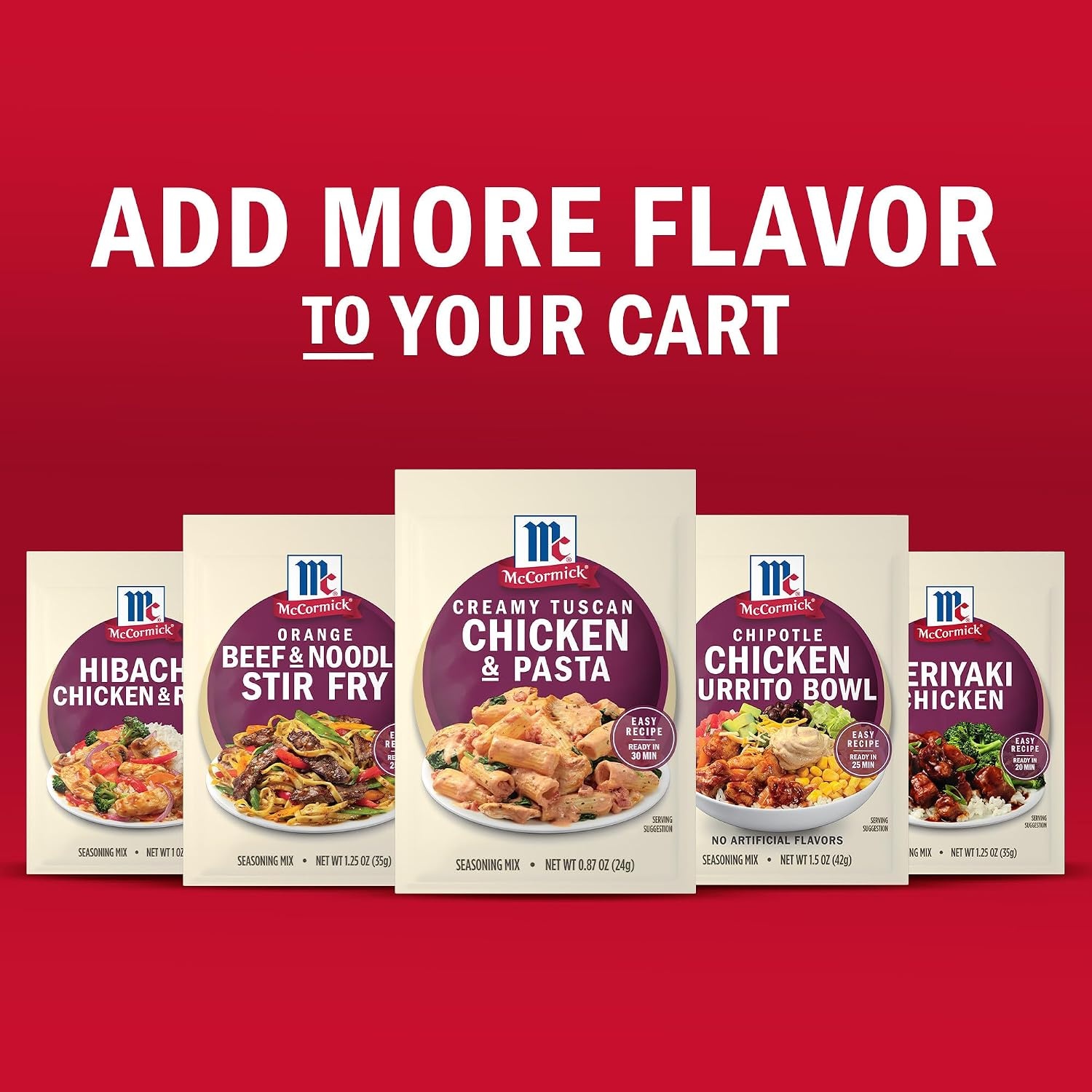 image:imageMcCormick Seasoning Mix Creamy Tuscan Chicken amp Pasta Cream Sauce Mediterranean Italian Seasoning Use with Chicken Rigatoni Penne Baby Spinach and More 087 oz Pack of 12