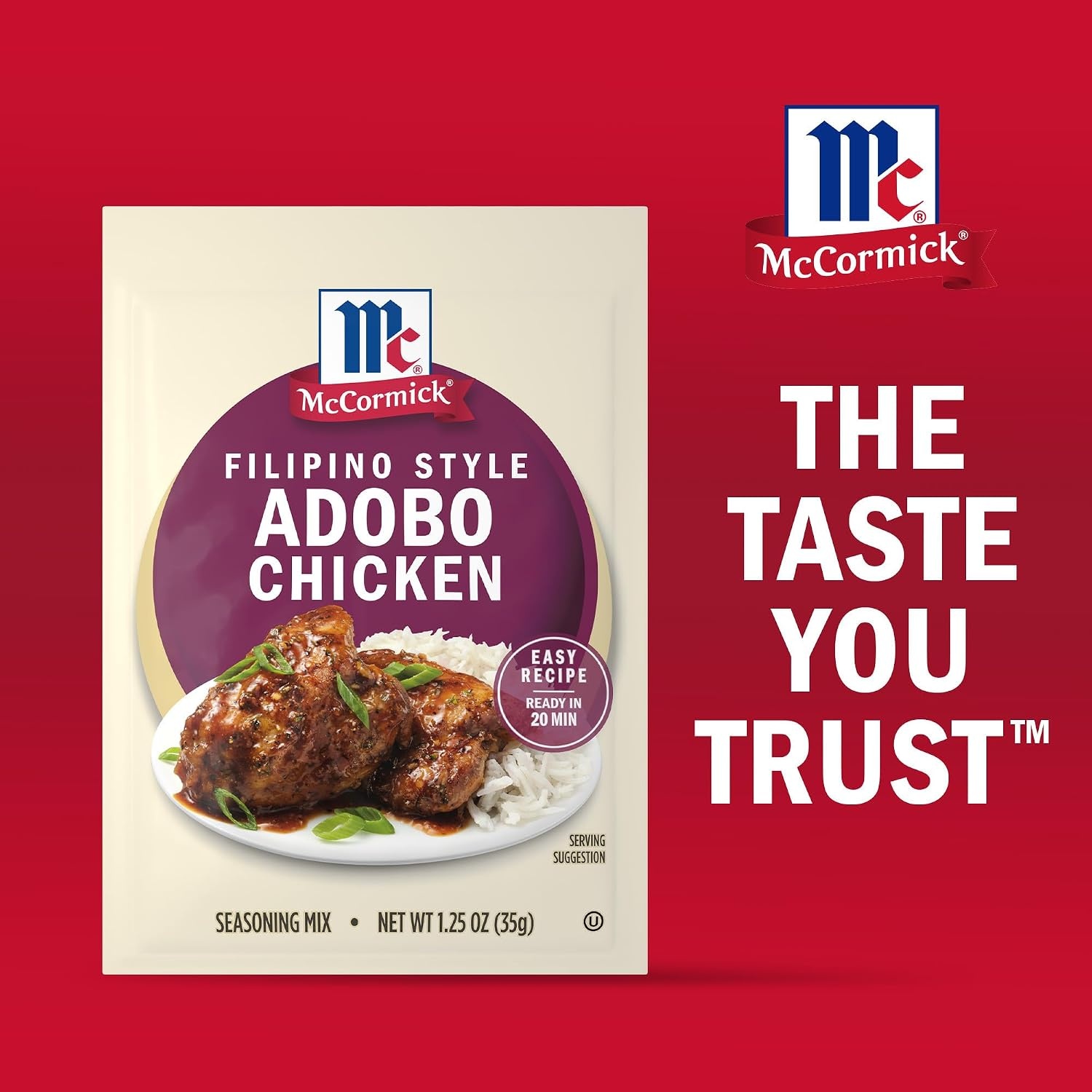 image:imageMcCormick Seasoning Mix Filipino Style Adobo Chicken For Savory Sweet amp Tangy Filipino Style Adobo Chicken in Just 20 Minutes 125 oz