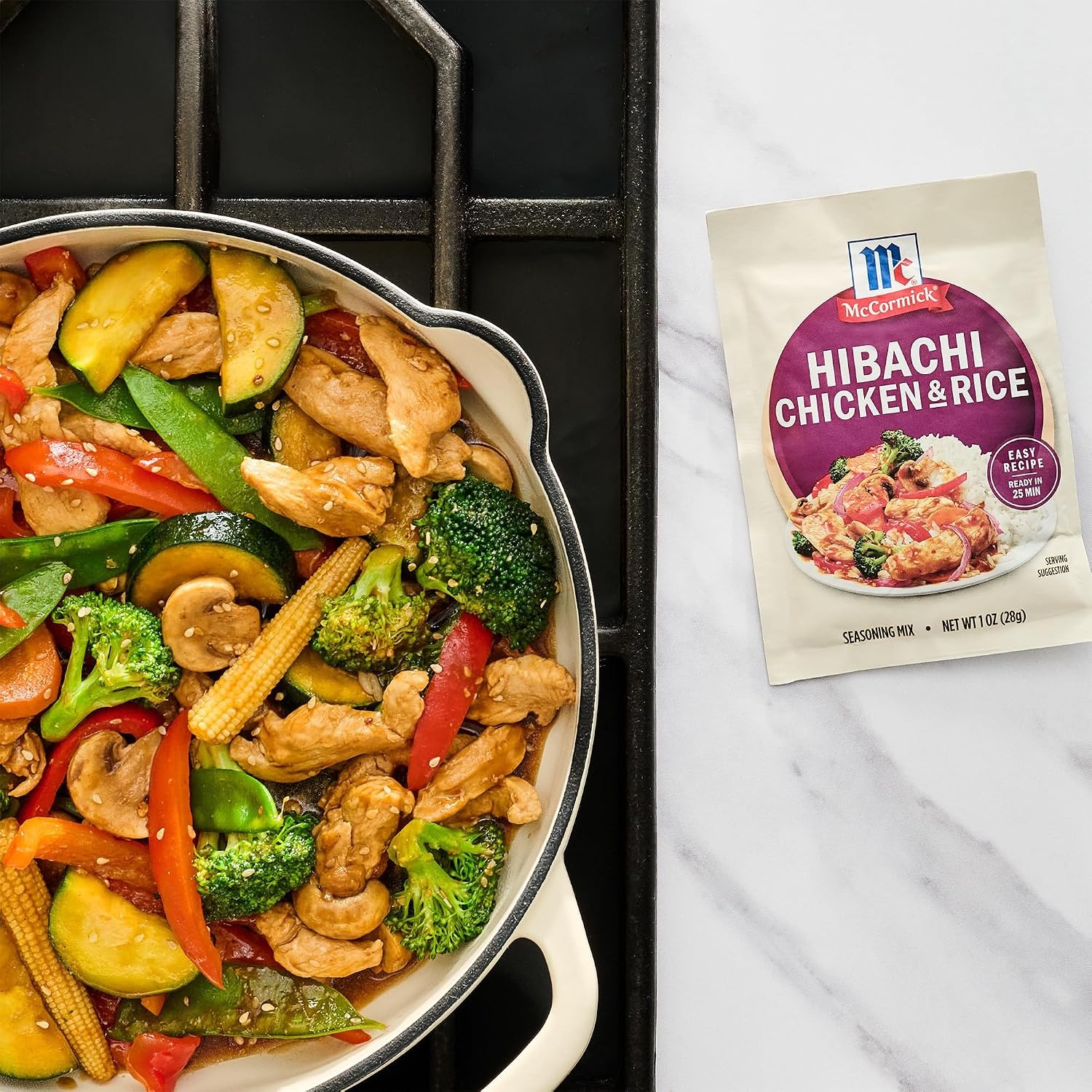 image:imageMcCormick Seasoning Mix Hibachi Chicken amp Rice Gluten Free No MSG Added Soy Sauce Use with Chicken Vegetables Rice Noodles and More 1 oz