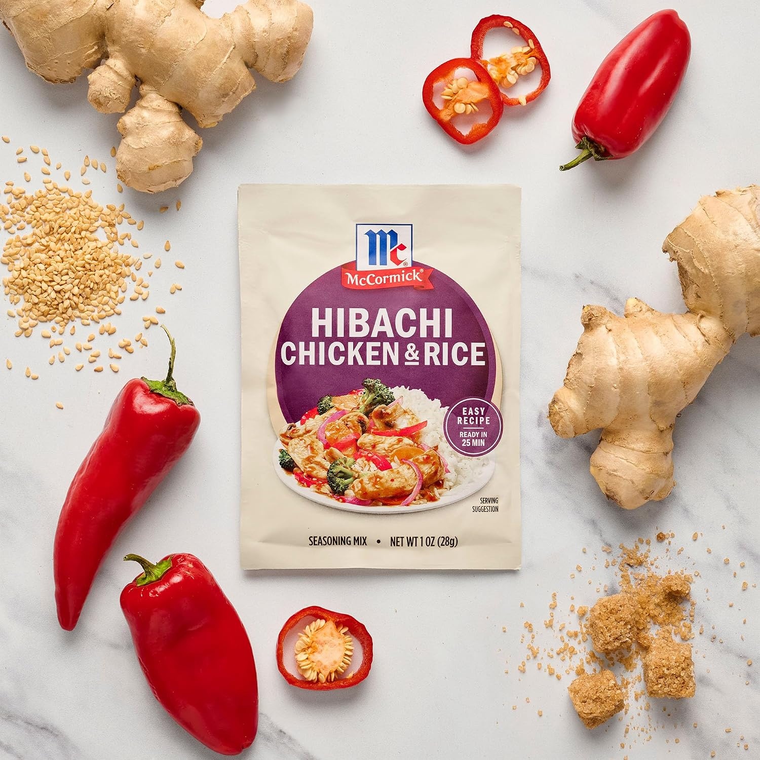 image:imageMcCormick Seasoning Mix Hibachi Chicken amp Rice Gluten Free No MSG Added Soy Sauce Use with Chicken Vegetables Rice Noodles and More 1 oz