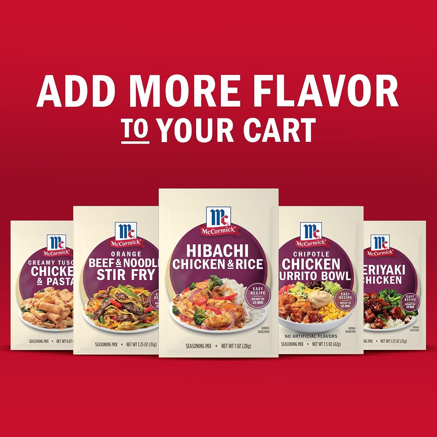 image:imageMcCormick Seasoning Mix Hibachi Chicken amp Rice Gluten Free No MSG Added Soy Sauce Use with Chicken Vegetables Rice Noodles and More 1 oz Pack of 12