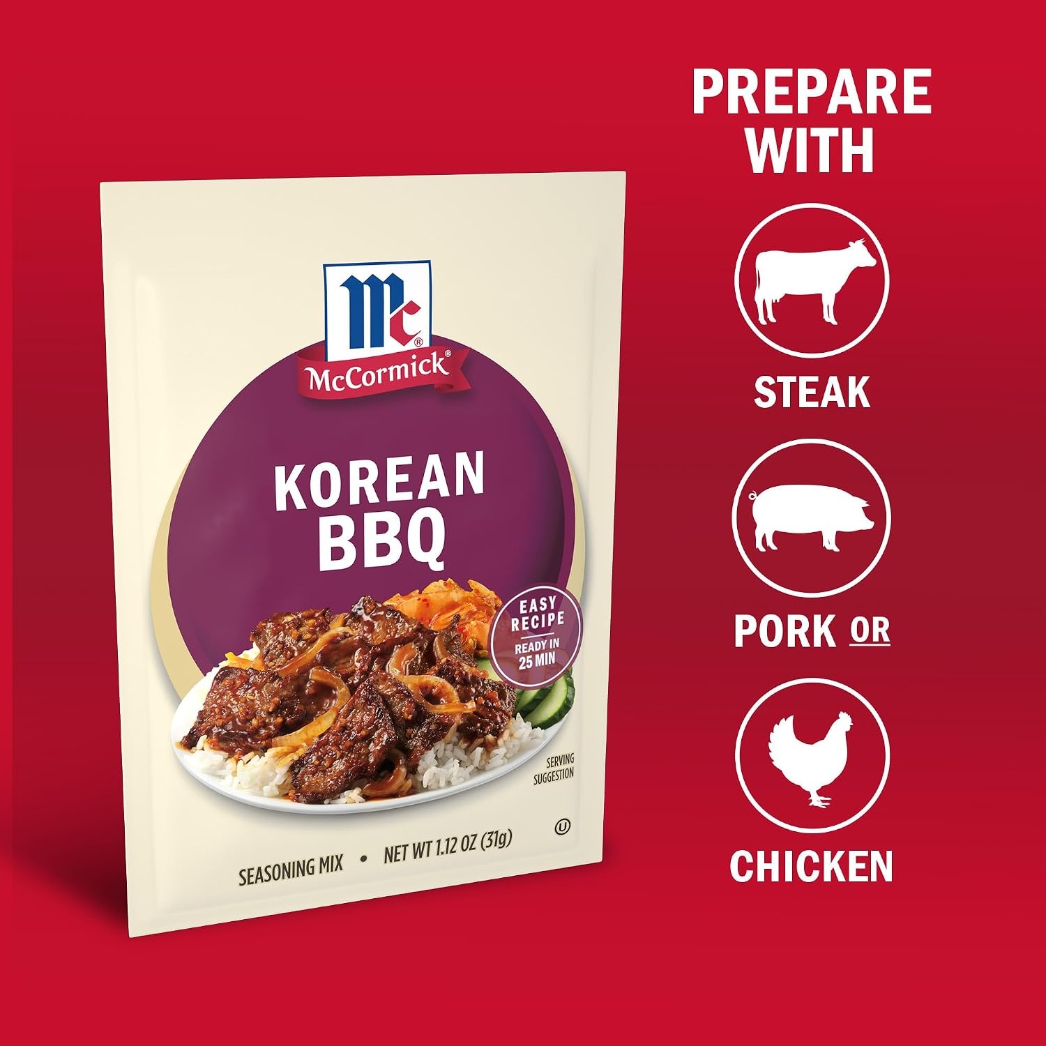 image:imageMcCormick Seasoning Mix Korean BBQ For Sweet amp Savory Korean BBQ Steak in Just 25 Minutes 112 oz
