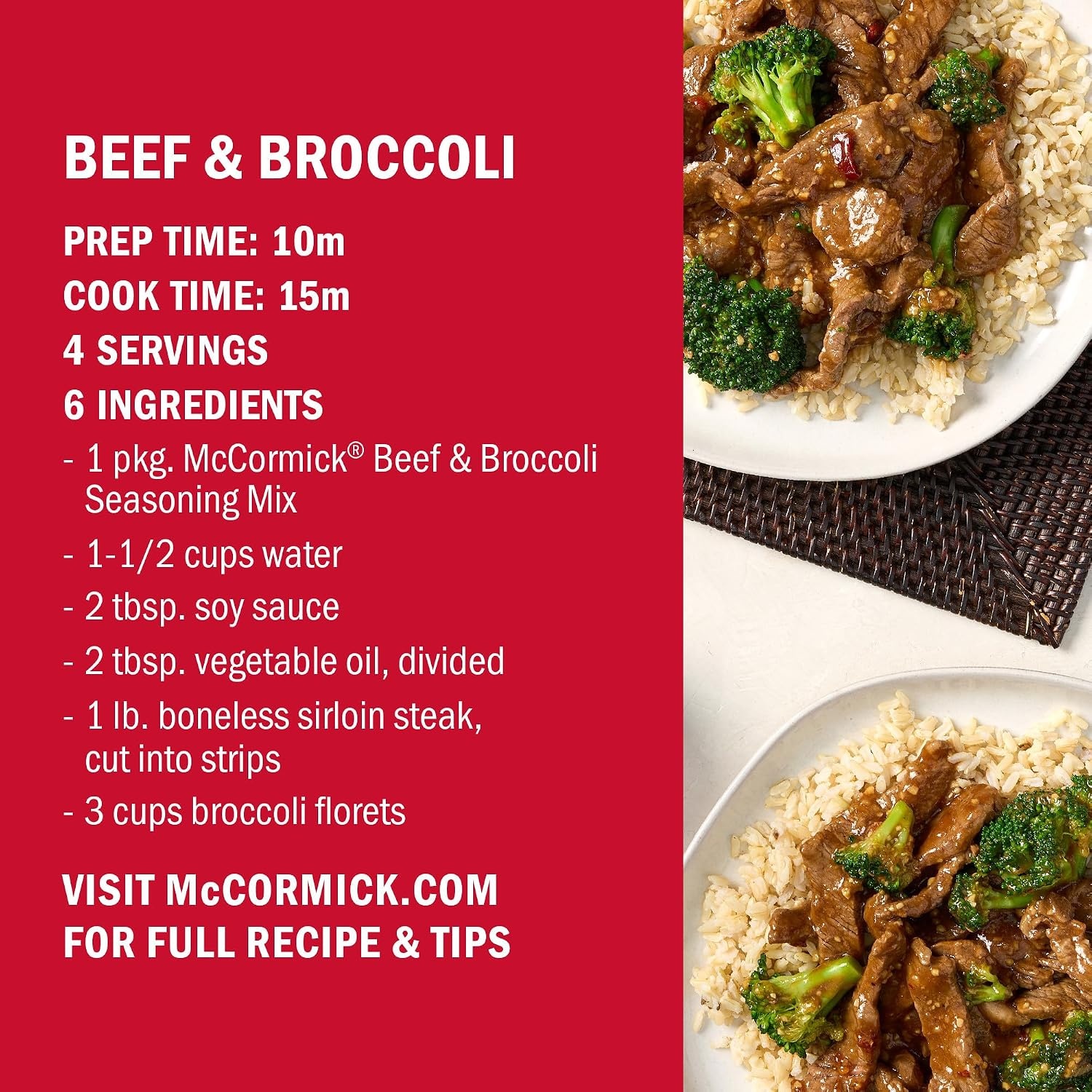 image:imageMcCormick Seasoning Mix Korean BBQ For Sweet amp Savory Korean BBQ Steak in Just 25 Minutes 112 oz Pack of 12Beef Broccoli