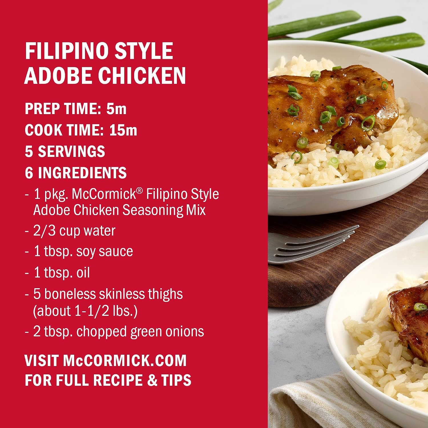 image:imageMcCormick Seasoning Mix Korean BBQ For Sweet amp Savory Korean BBQ Steak in Just 25 Minutes 112 oz Pack of 12Filipino Style Adobo Chicken