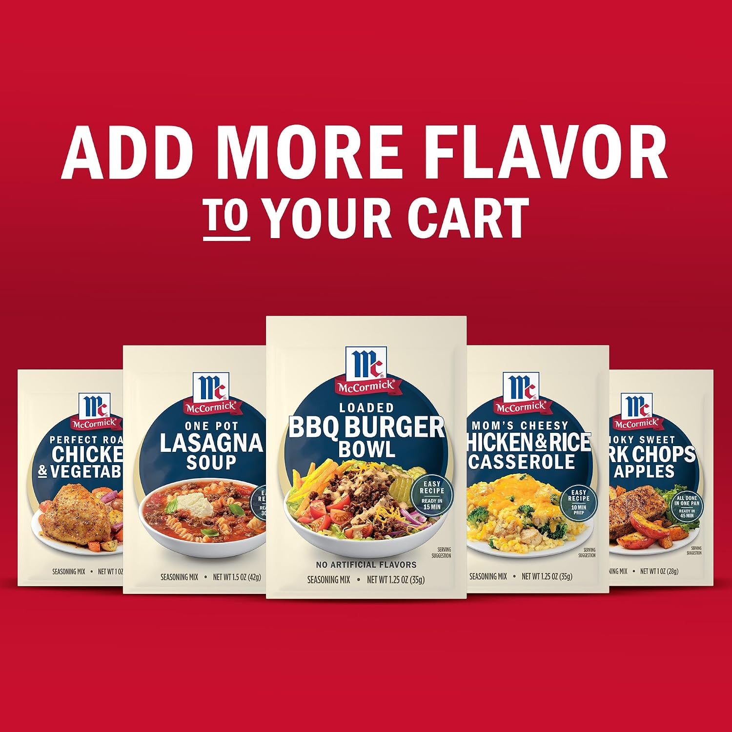 image:imageMcCormick Seasoning Mix Loaded BBQ Burger Bowl Hearty Ground Meat Smash Burger Seasoning No Artificial Flavors Use with Beef Chicken Pork and More 125 oz