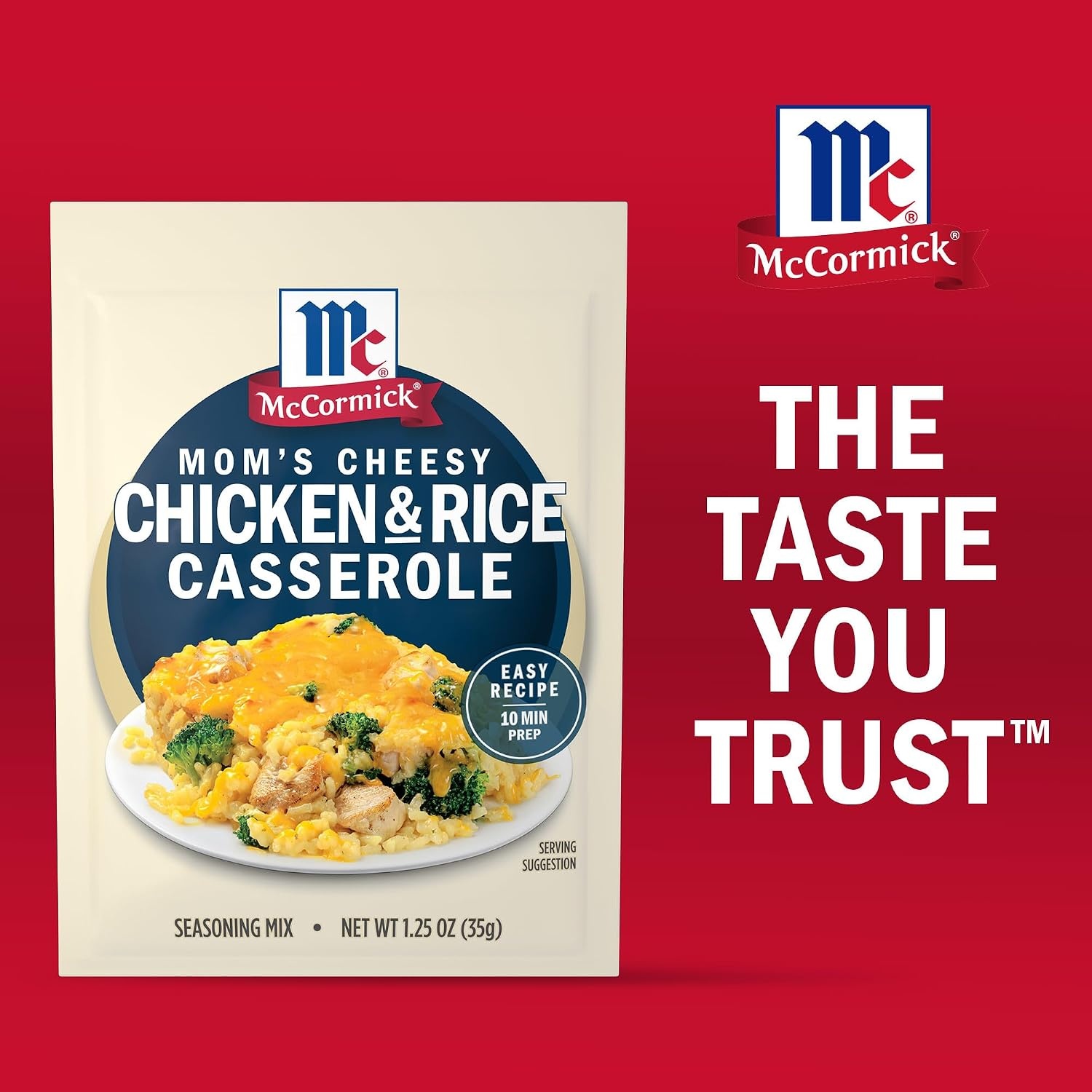 image:imageMcCormick Seasoning Mix Moms Cheesy Chicken amp Rice Casserole No MSG Added Long Grain Rice Cheesy Easy Made with Cheddar Cheese Garlic and McCormick Spices 125 oz