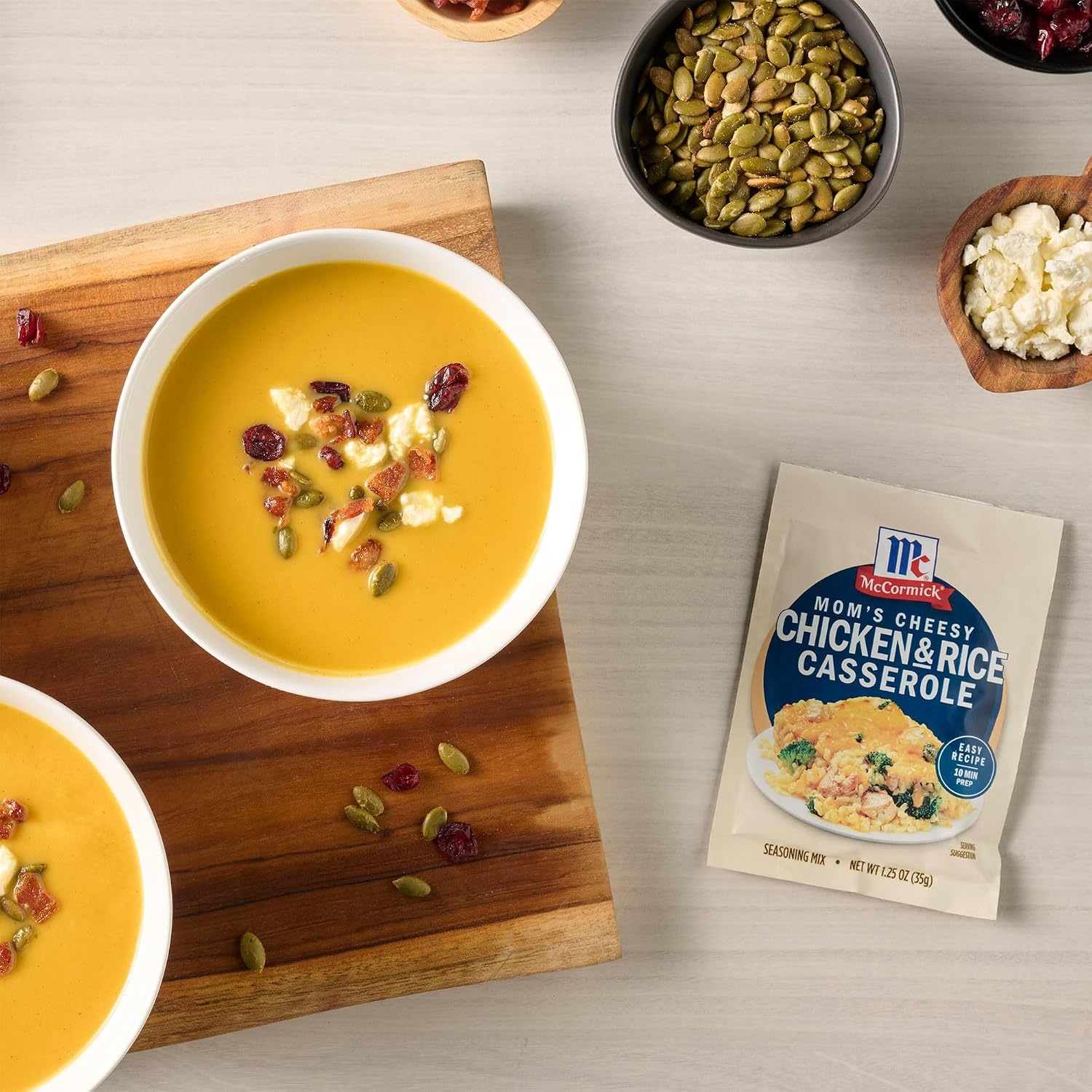 image:imageMcCormick Seasoning Mix Moms Cheesy Chicken amp Rice Casserole No MSG Added Long Grain Rice Cheesy Easy Made with Cheddar Cheese Garlic and McCormick Spices 125 oz Pack of 12