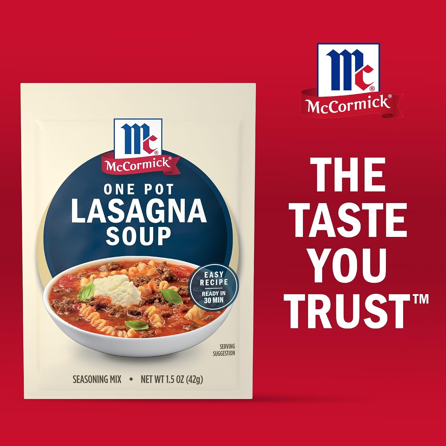 image:imageMcCormick Seasoning Mix One Pot Lasagna Soup Savory and Cheesy Tomato Sauce Made with Garlic Parsley and Parmesan Cheese Easy Weeknight Dinner 15 oz