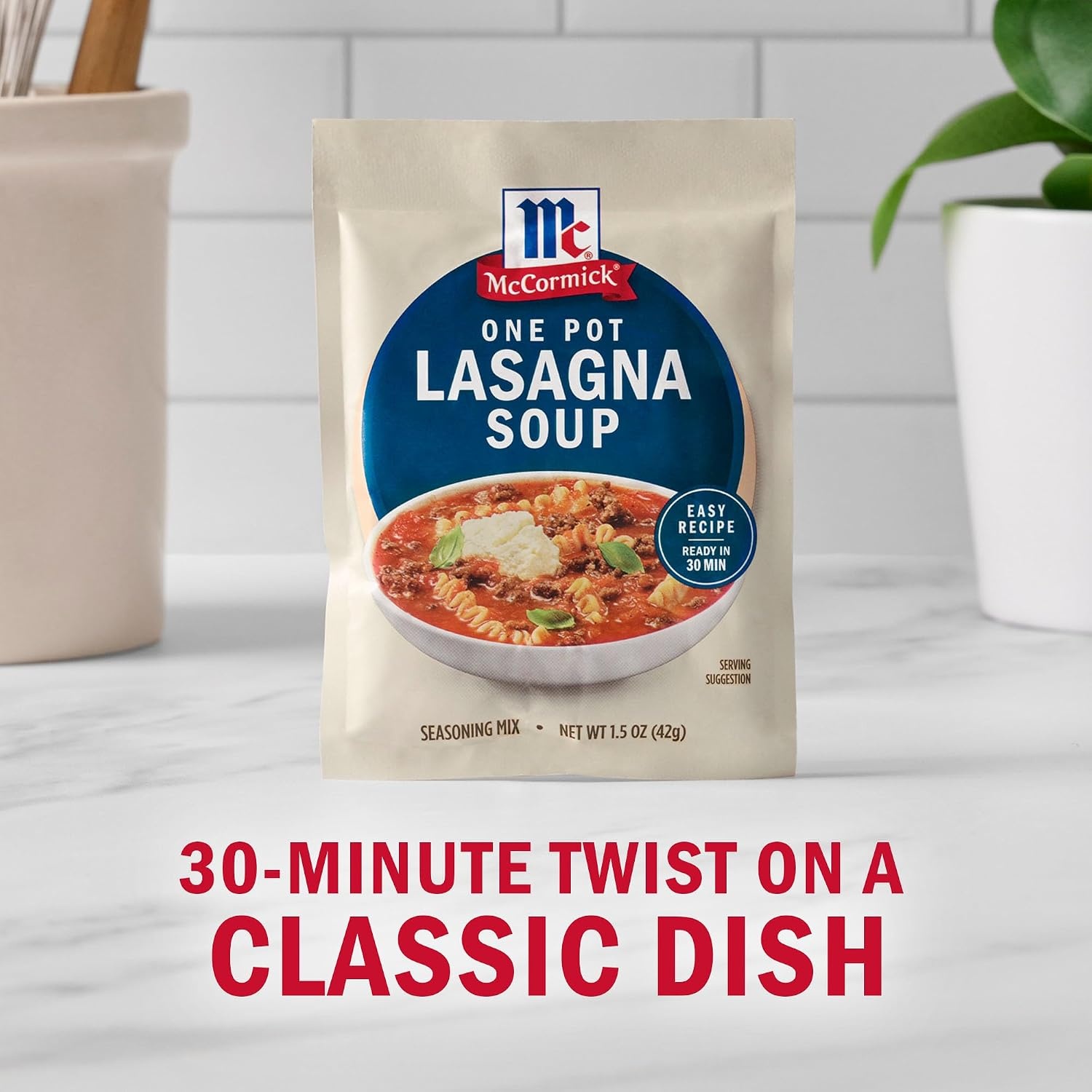 image:imageMcCormick Seasoning Mix One Pot Lasagna Soup Savory and Cheesy Tomato Sauce Made with Garlic Parsley and Parmesan Cheese Easy Weeknight Dinner 15 oz