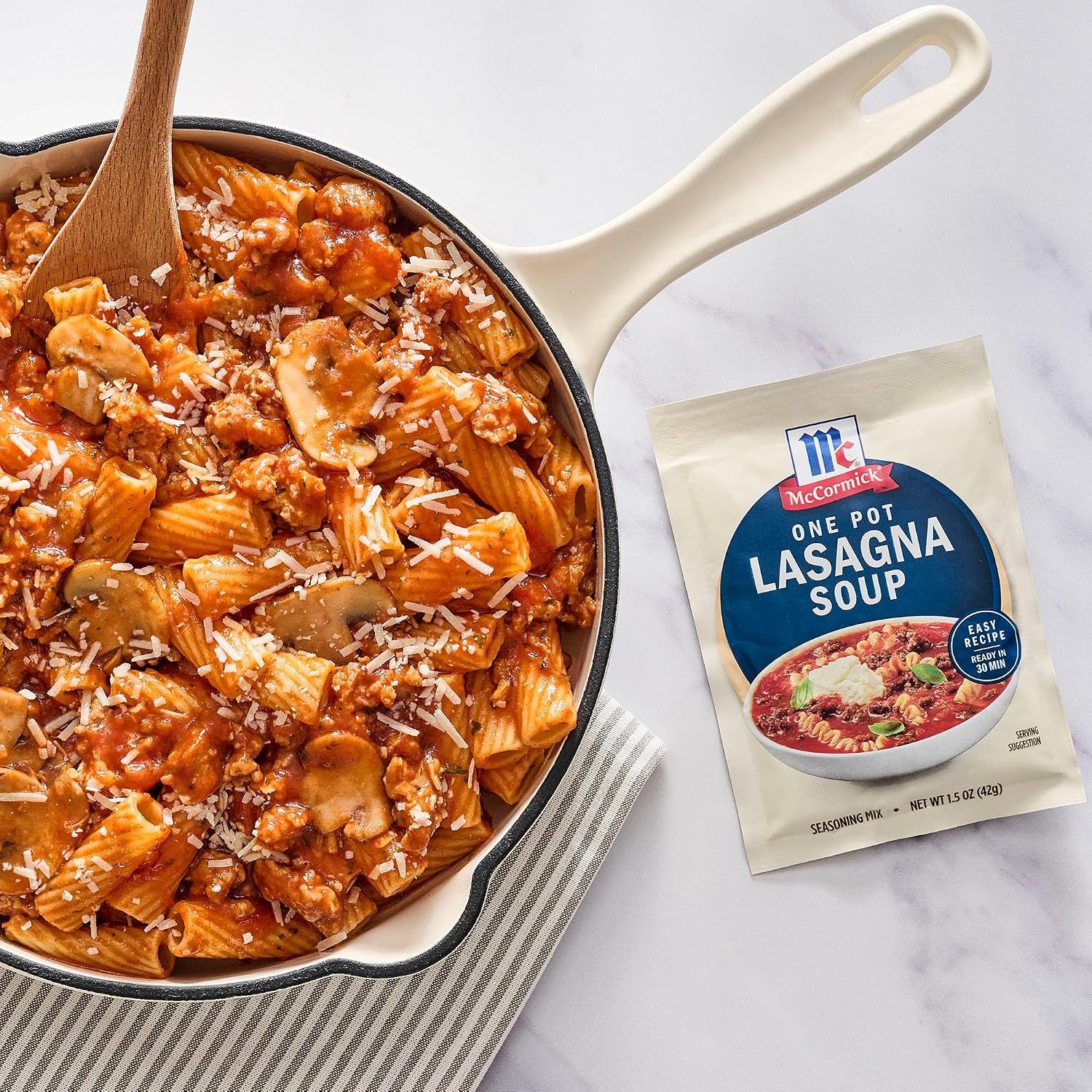 image:imageMcCormick Seasoning Mix One Pot Lasagna Soup Savory and Cheesy Tomato Sauce Made with Garlic Parsley and Parmesan Cheese Easy Weeknight Dinner 15 oz Pack of 12