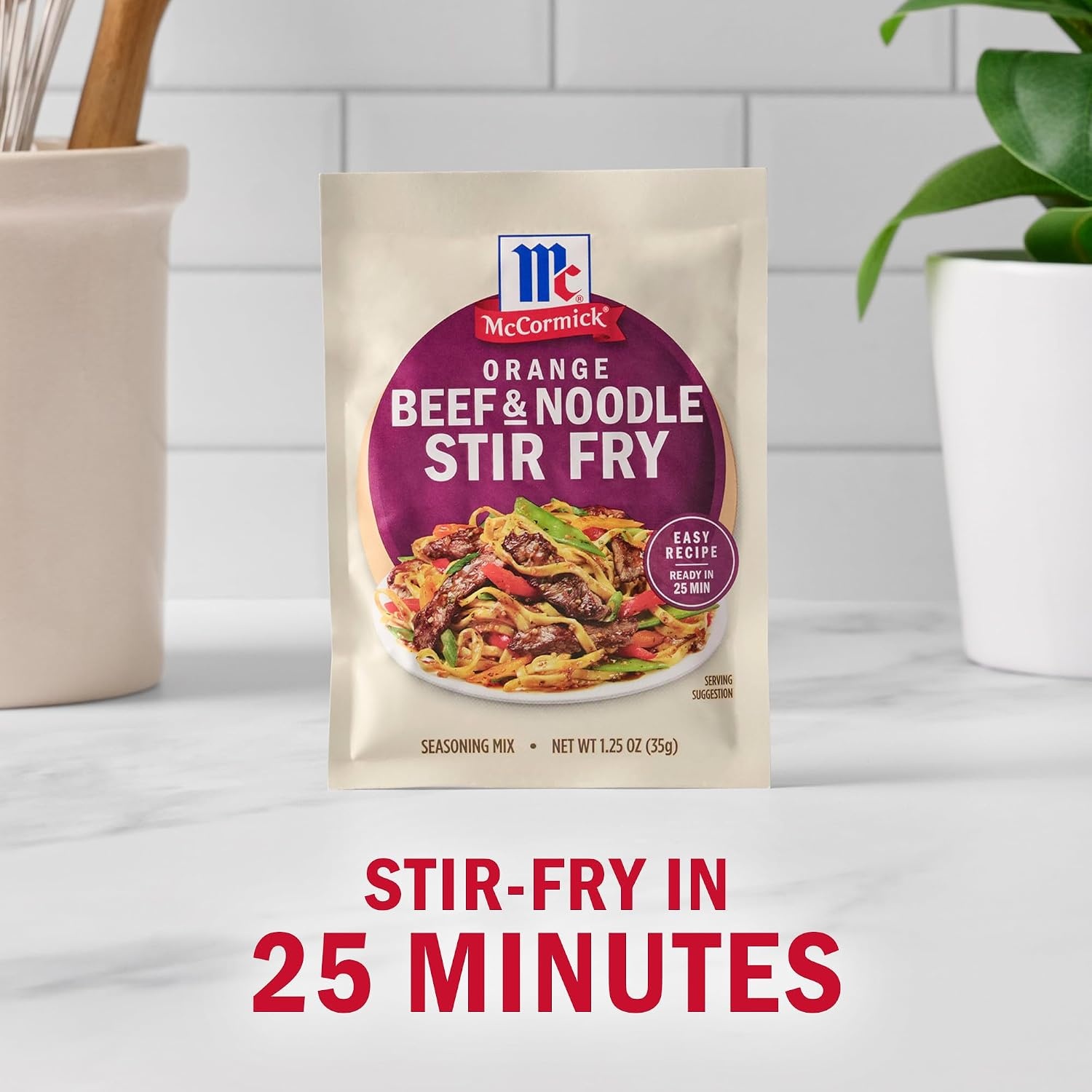 image:imageMcCormick Seasoning Mix Orange Beef amp Noodle Stir Fry Lo Mein Soy Sauce Orange Ginger Use with Beef Chicken Vegetables Noodles and More 125 oz