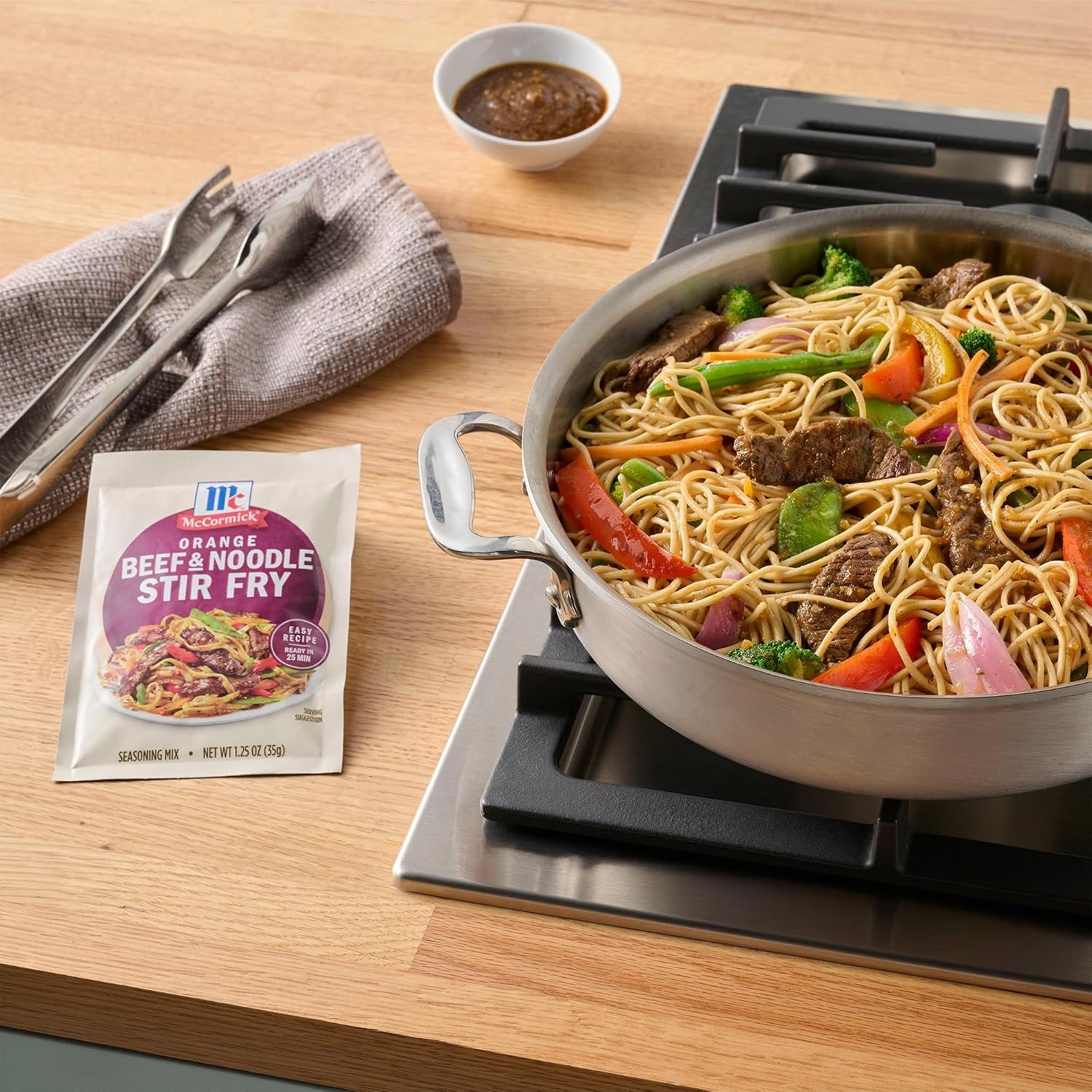 image:imageMcCormick Seasoning Mix Orange Beef amp Noodle Stir Fry Lo Mein Soy Sauce Orange Ginger Use with Beef Chicken Vegetables Noodles and More 125 oz Pack of 12