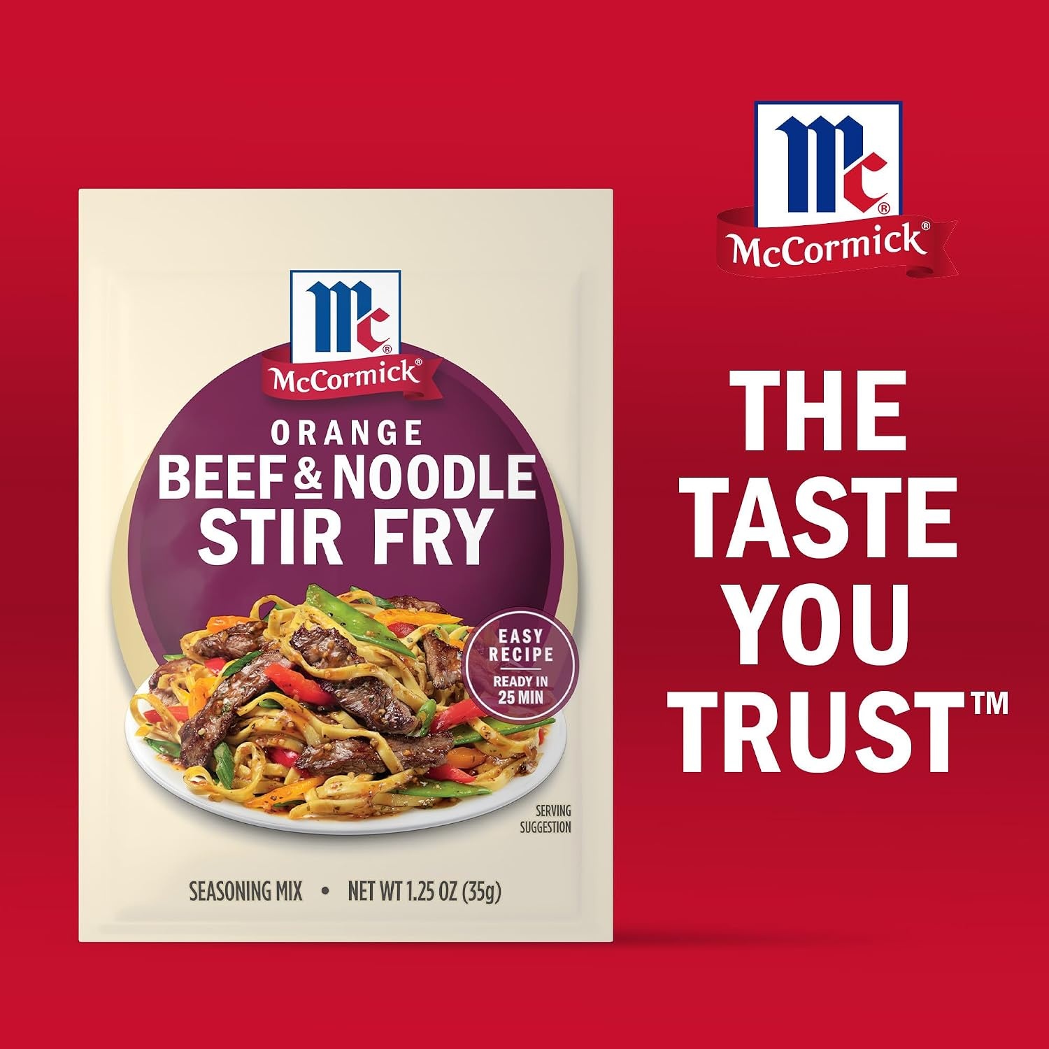 image:imageMcCormick Seasoning Mix Orange Beef amp Noodle Stir Fry Lo Mein Soy Sauce Orange Ginger Use with Beef Chicken Vegetables Noodles and More 125 oz Pack of 12