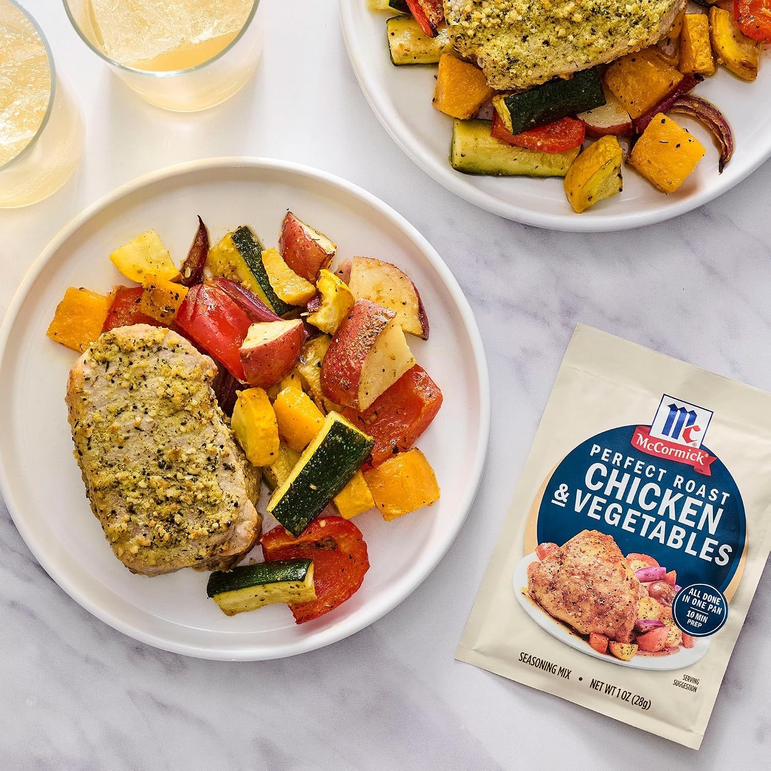 image:imageMcCormick Seasoning Mix Perfect Roast Chicken amp Vegetables No MSG Added Whole Chicken Fresh Veggies Savory Great for Sunday Roast Dinner with All the Sides 1 oz