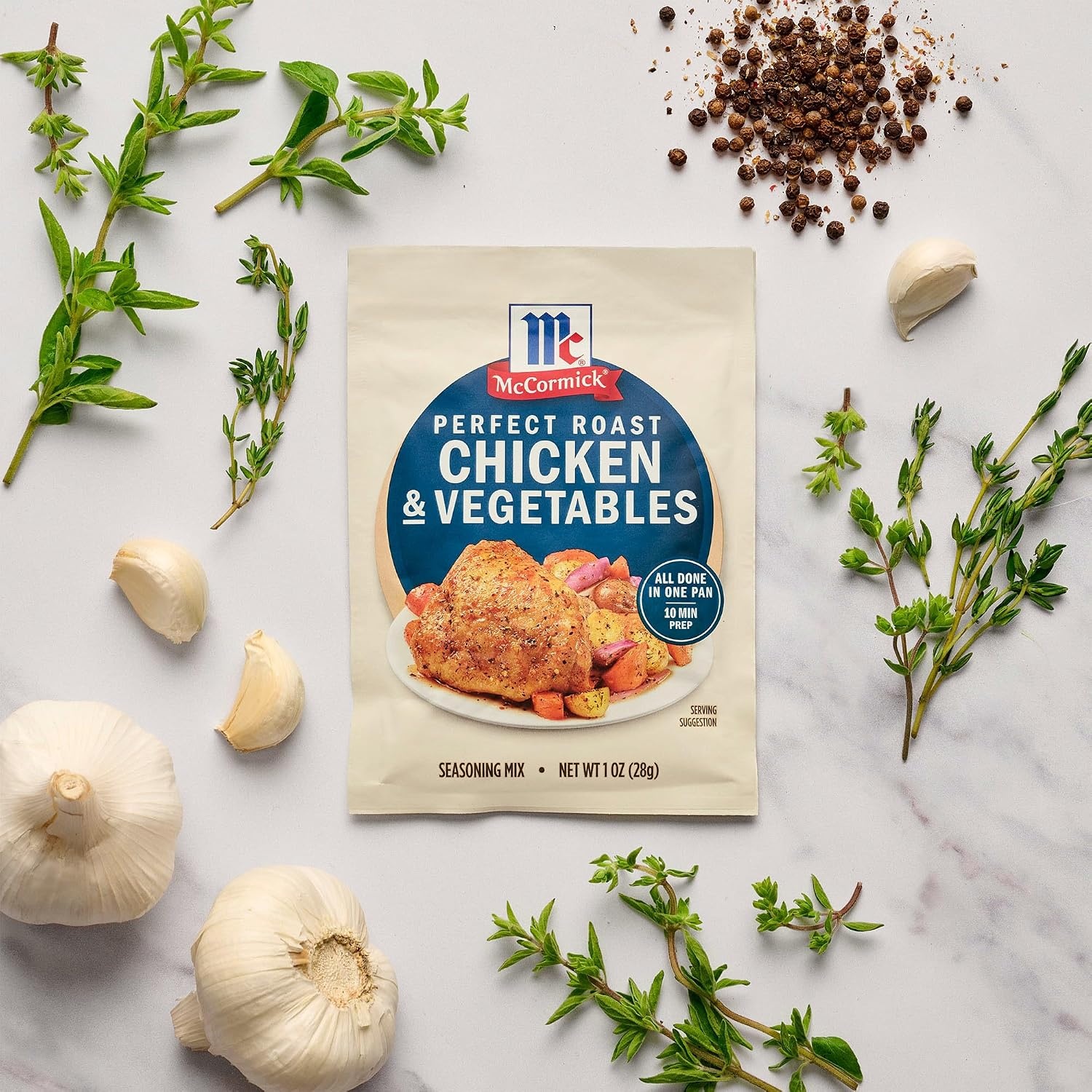 image:imageMcCormick Seasoning Mix Perfect Roast Chicken amp Vegetables No MSG Added Whole Chicken Fresh Veggies Savory Great for Sunday Roast Dinner with All the Sides 1 oz