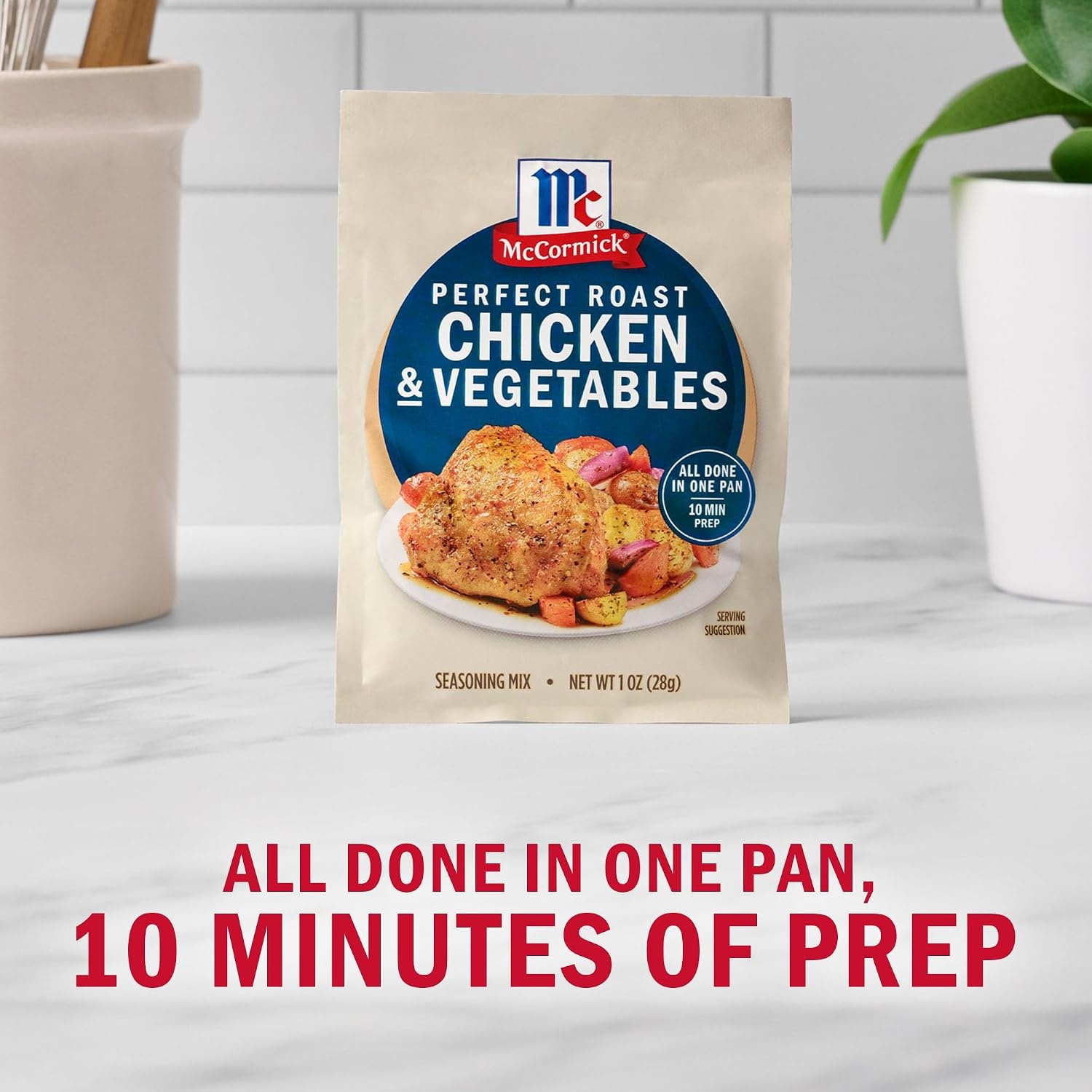 image:imageMcCormick Seasoning Mix Perfect Roast Chicken amp Vegetables No MSG Added Whole Chicken Fresh Veggies Savory Great for Sunday Roast Dinner with All the Sides 1 oz