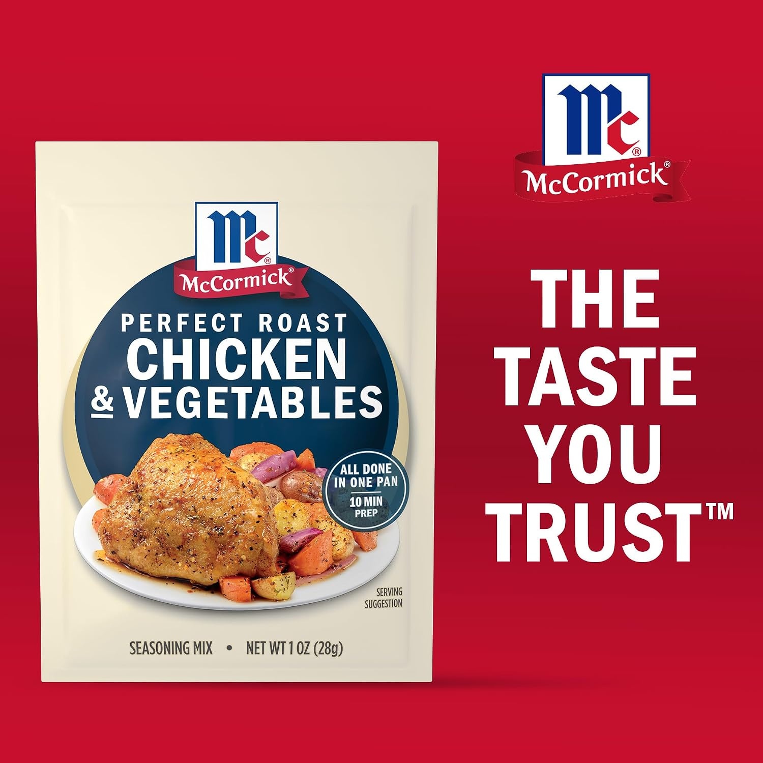 image:imageMcCormick Seasoning Mix Perfect Roast Chicken amp Vegetables No MSG Added Whole Chicken Fresh Veggies Savory Great for Sunday Roast Dinner with All the Sides 1 oz Pack of 12