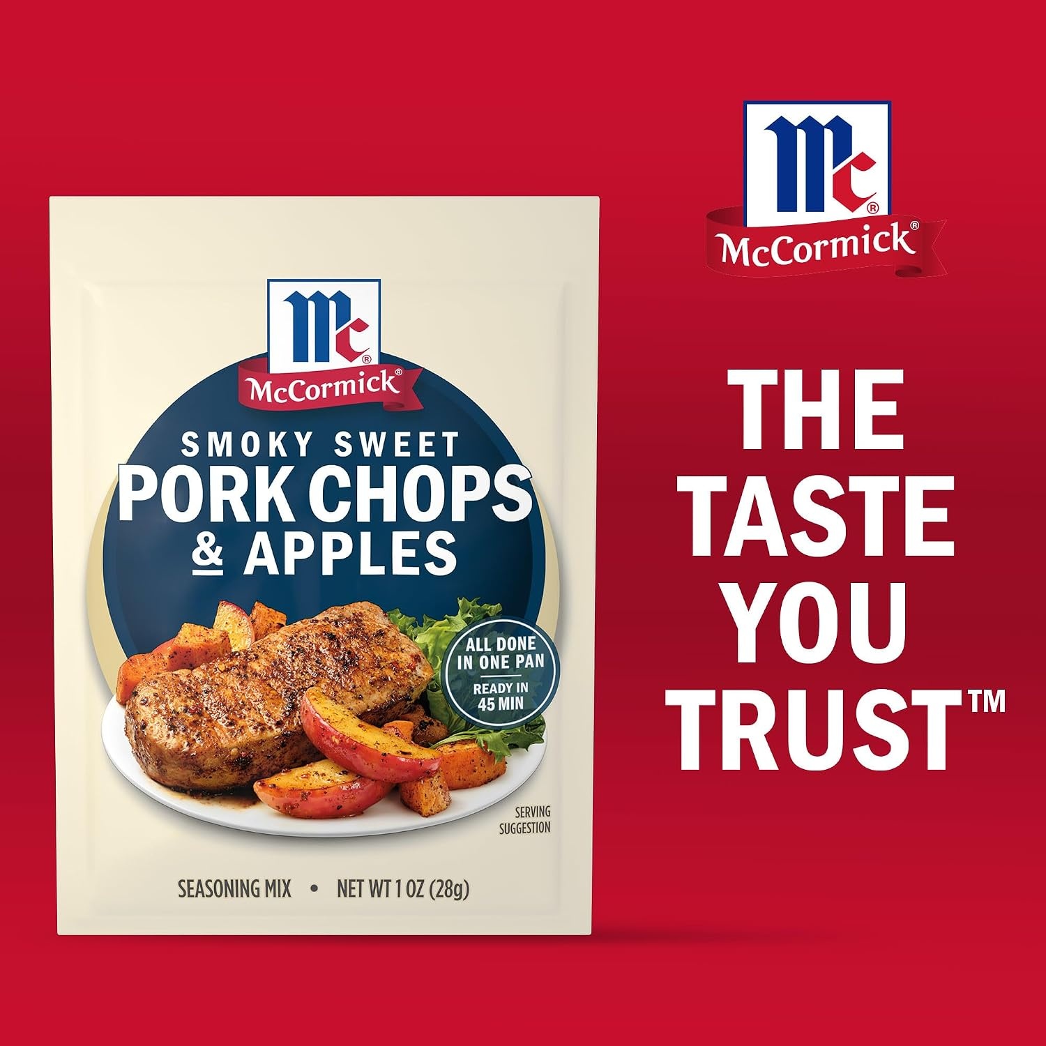 image:imageMcCormick Seasoning Mix Smoky Sweet Pork Chops amp Apples Hearty Brown Sugar Bourbon Hickory Savory Yet Sweet Weeknight Dinner in 45 Minutes 1 oz