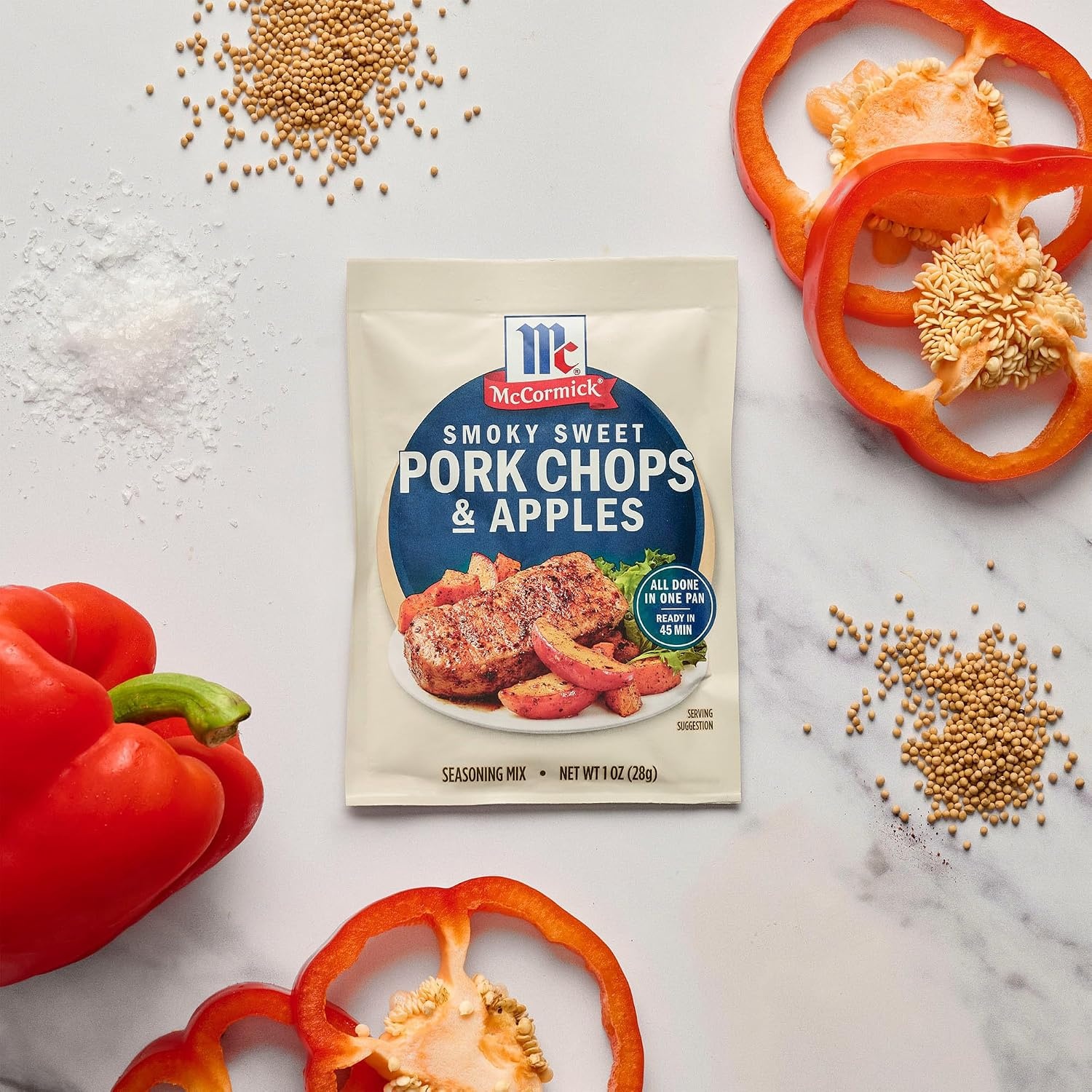 image:imageMcCormick Seasoning Mix Smoky Sweet Pork Chops amp Apples Hearty Brown Sugar Bourbon Hickory Savory Yet Sweet Weeknight Dinner in 45 Minutes 1 oz