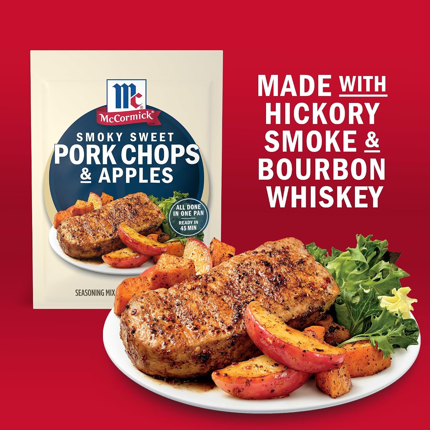 image:imageMcCormick Seasoning Mix Smoky Sweet Pork Chops amp Apples Hearty Brown Sugar Bourbon Hickory Savory Yet Sweet Weeknight Dinner in 45 Minutes 1 oz Pack of 12